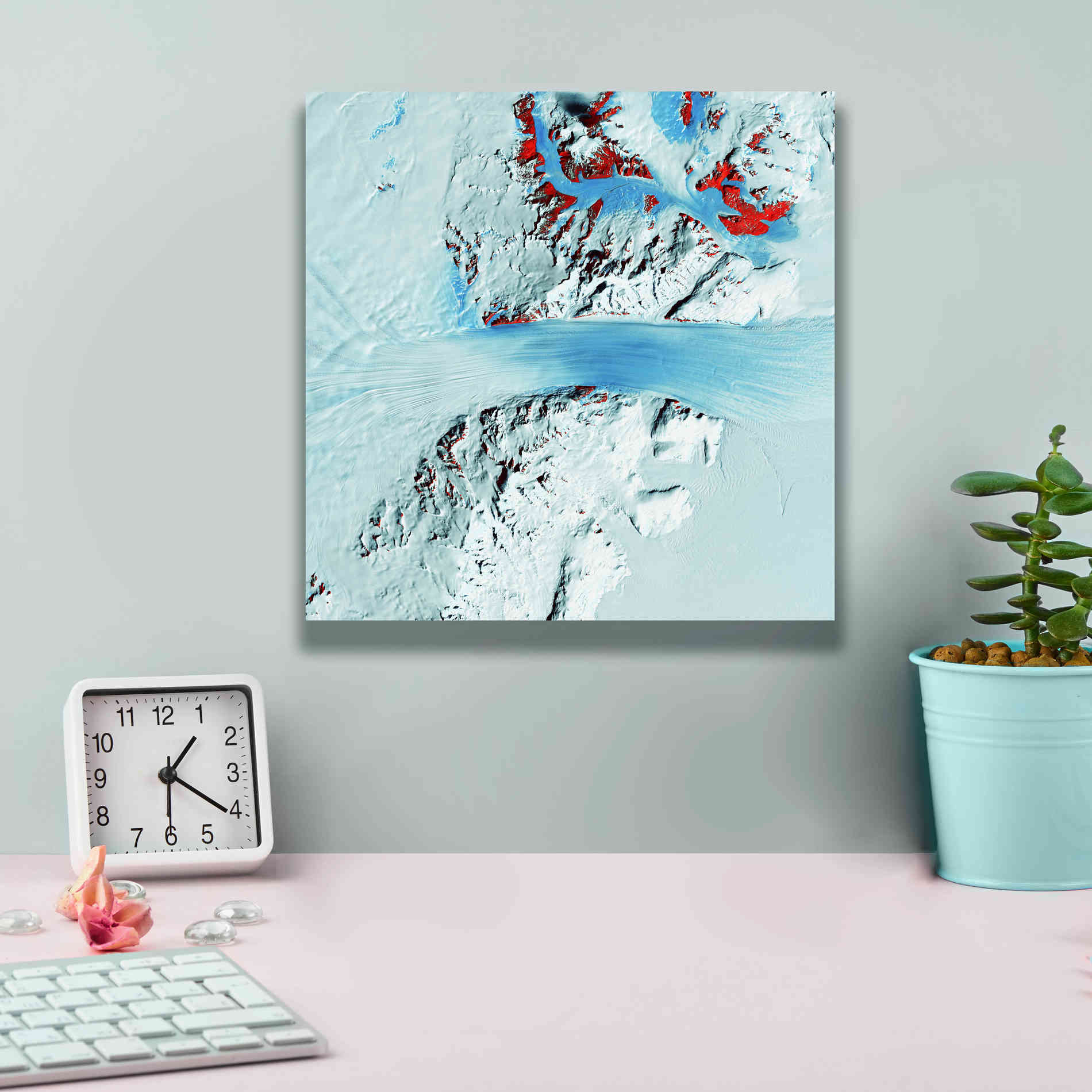 'Earth as Art: Byrd Glacier,' Canvas Wall Art,12 x 12
