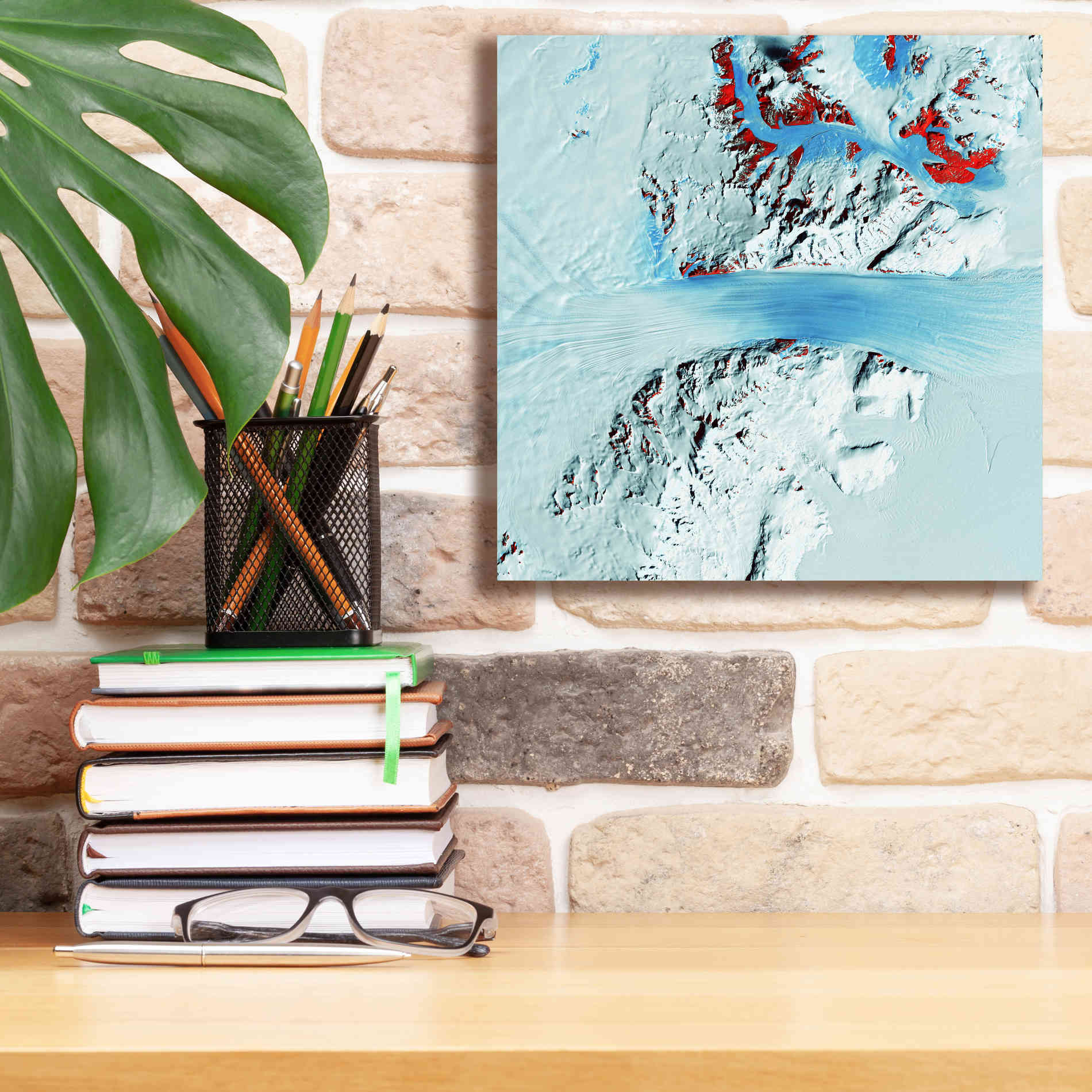 'Earth as Art: Byrd Glacier,' Canvas Wall Art,12 x 12