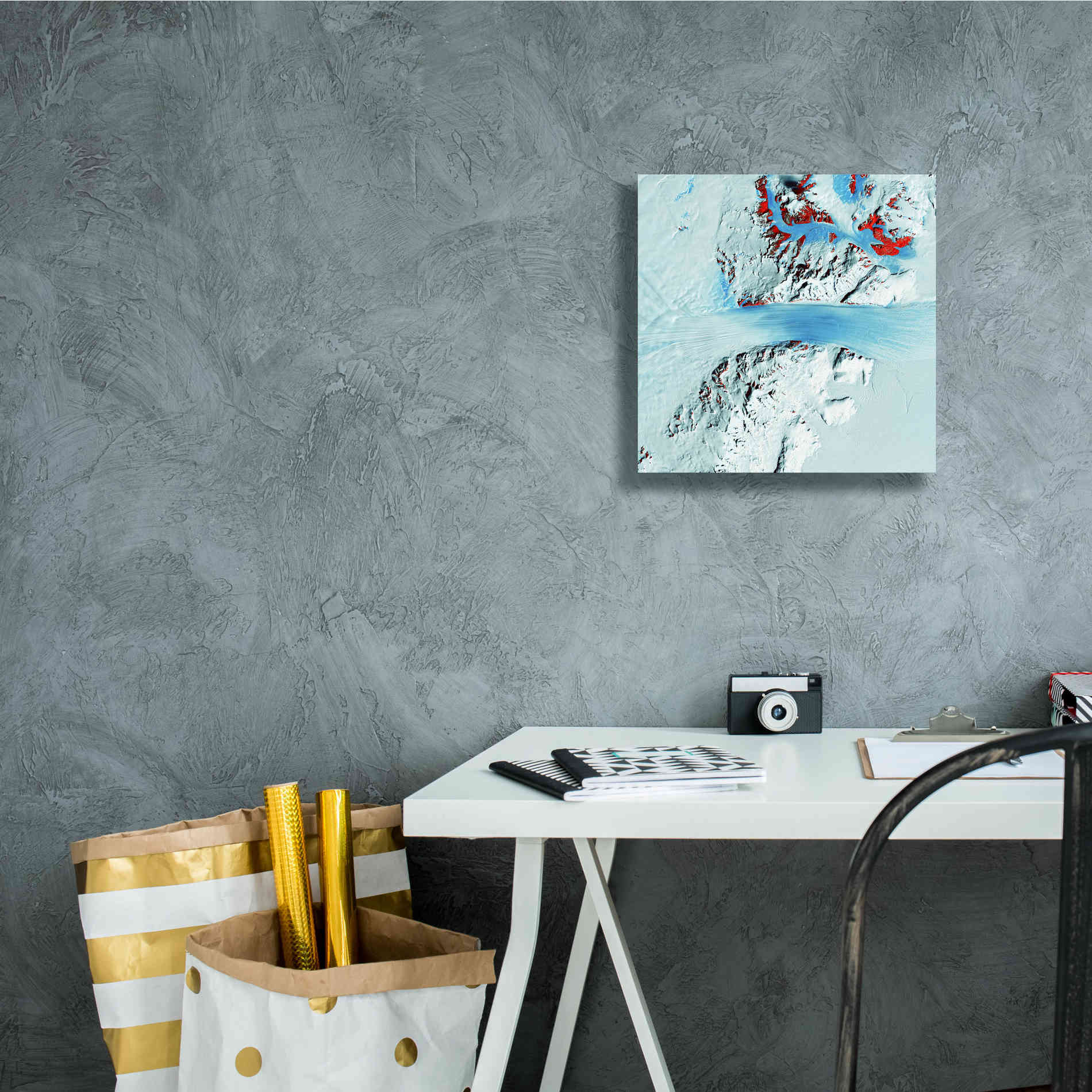 'Earth as Art: Byrd Glacier,' Canvas Wall Art,12 x 12