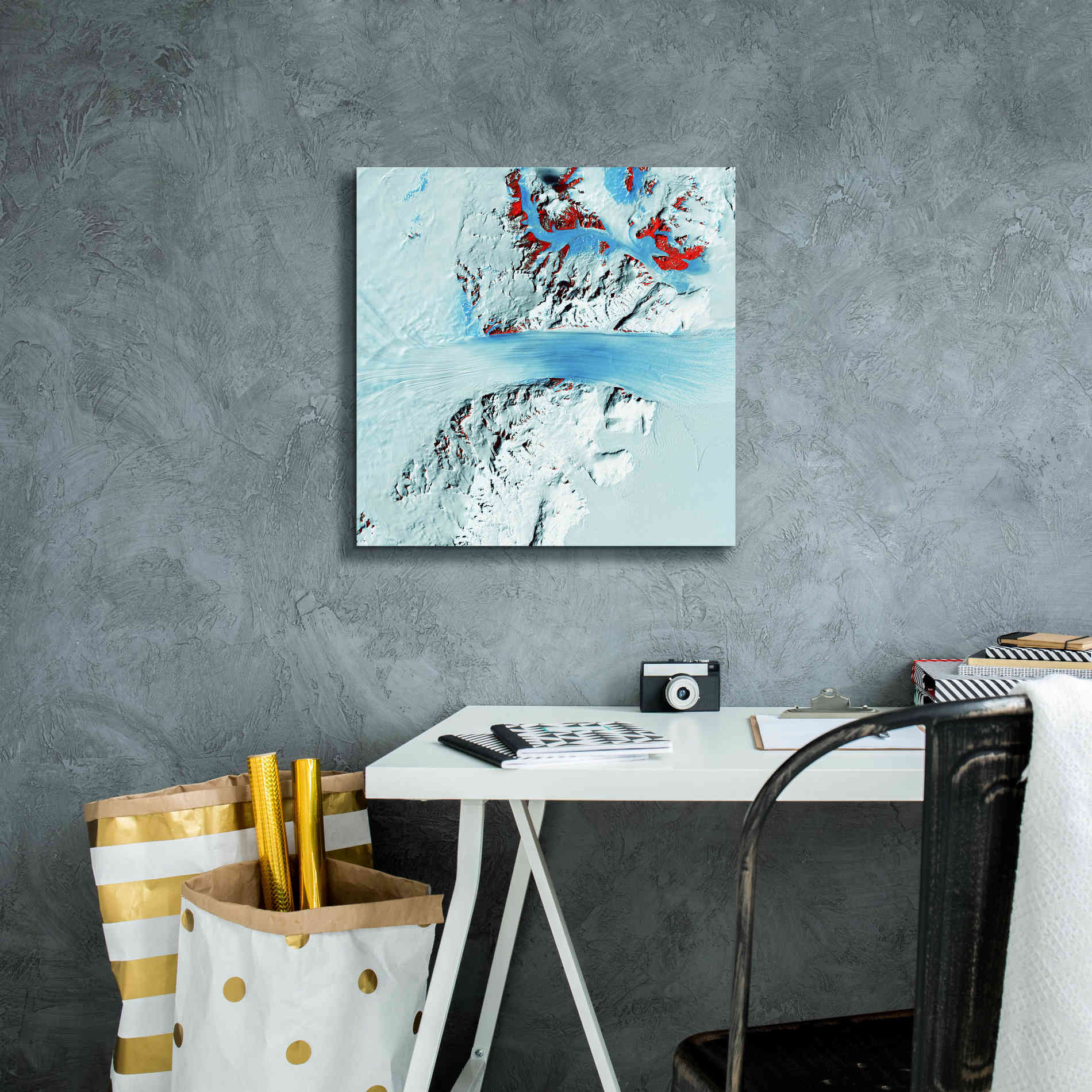'Earth as Art: Byrd Glacier,' Canvas Wall Art,18 x 18