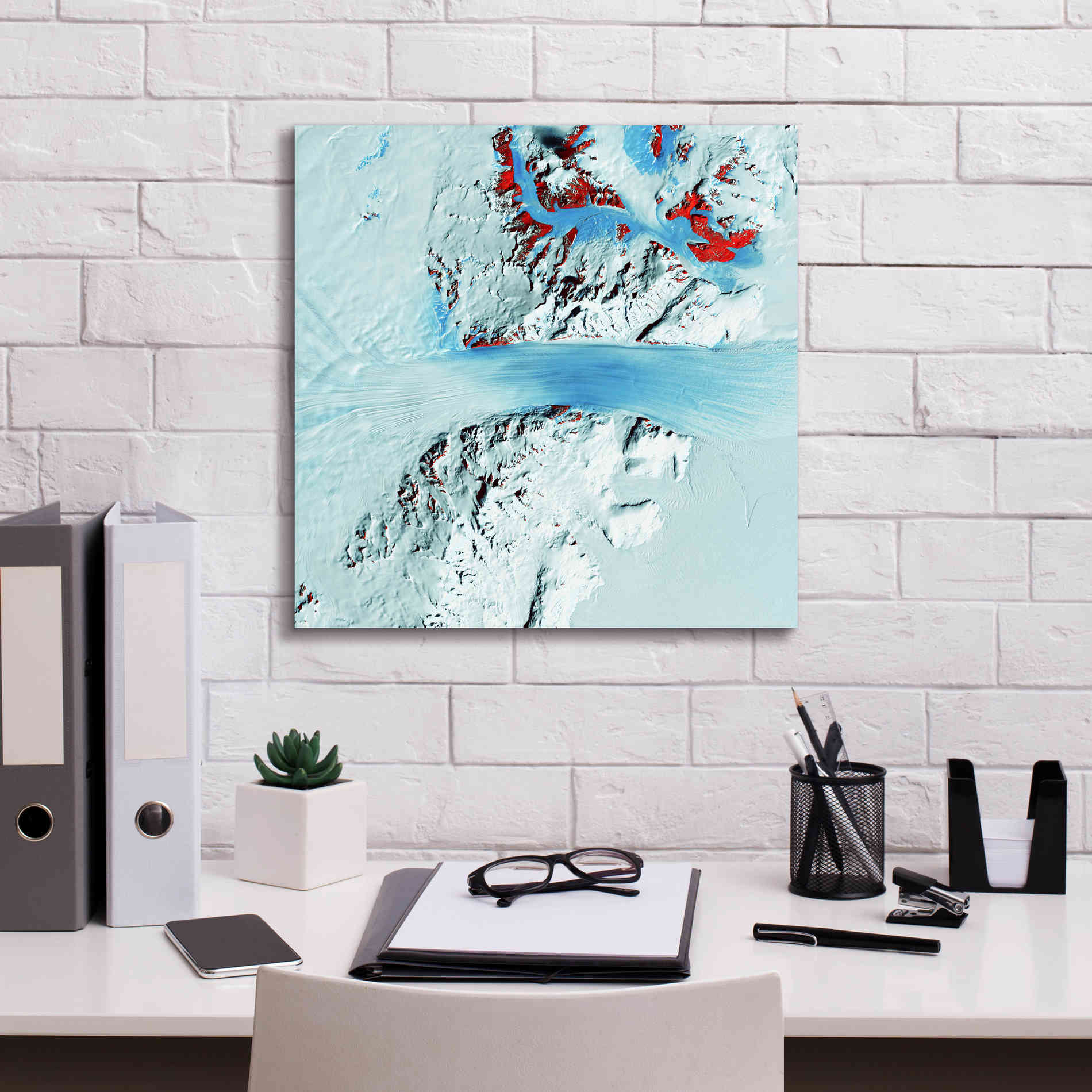 'Earth as Art: Byrd Glacier,' Canvas Wall Art,18 x 18