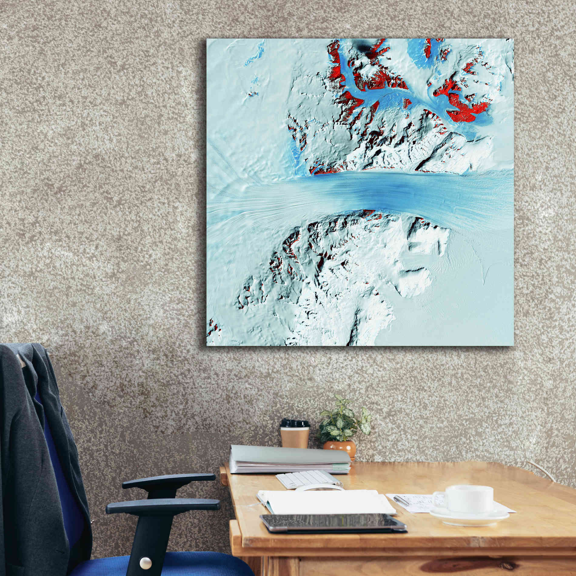 'Earth as Art: Byrd Glacier,' Canvas Wall Art,37 x 37