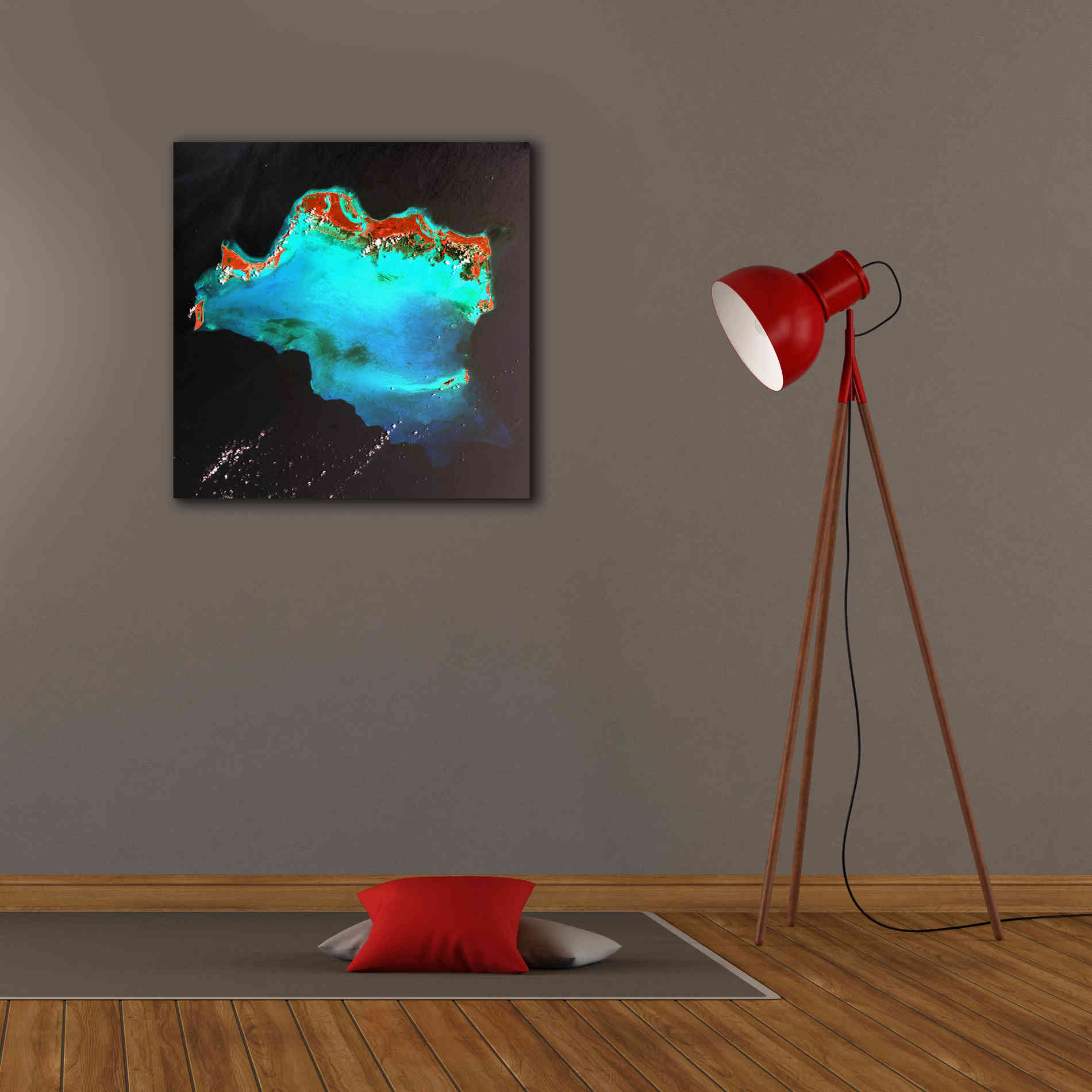 'Earth as Art: Caribbean Luxury,' Canvas Wall Art,26 x 26