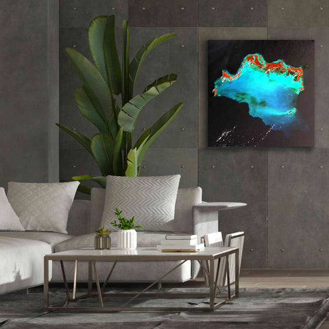 Image of 'Earth as Art: Caribbean Luxury,' Canvas Wall Art,37 x 37