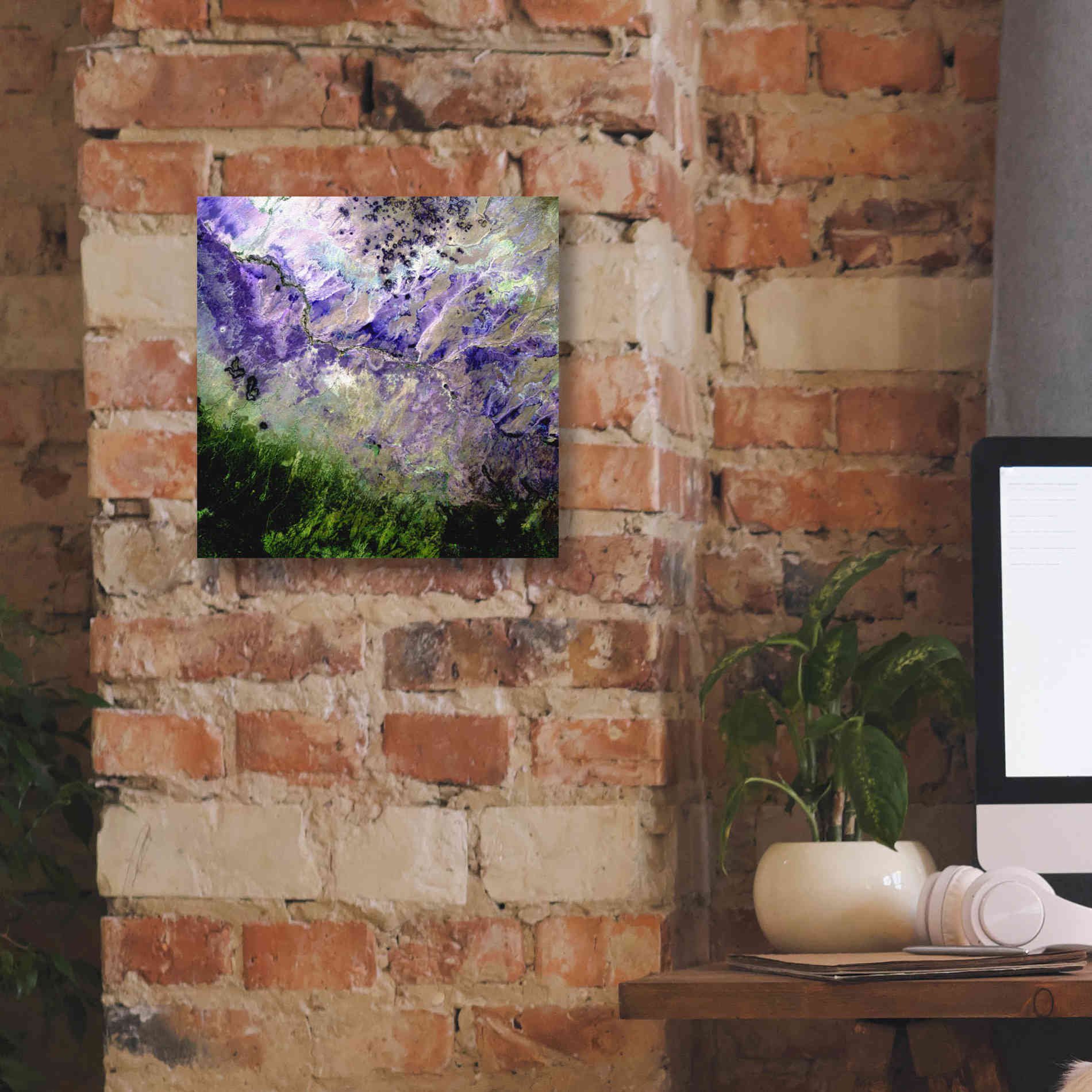 'Earth as Art: Desert to Forest,' Canvas Wall Art,12 x 12