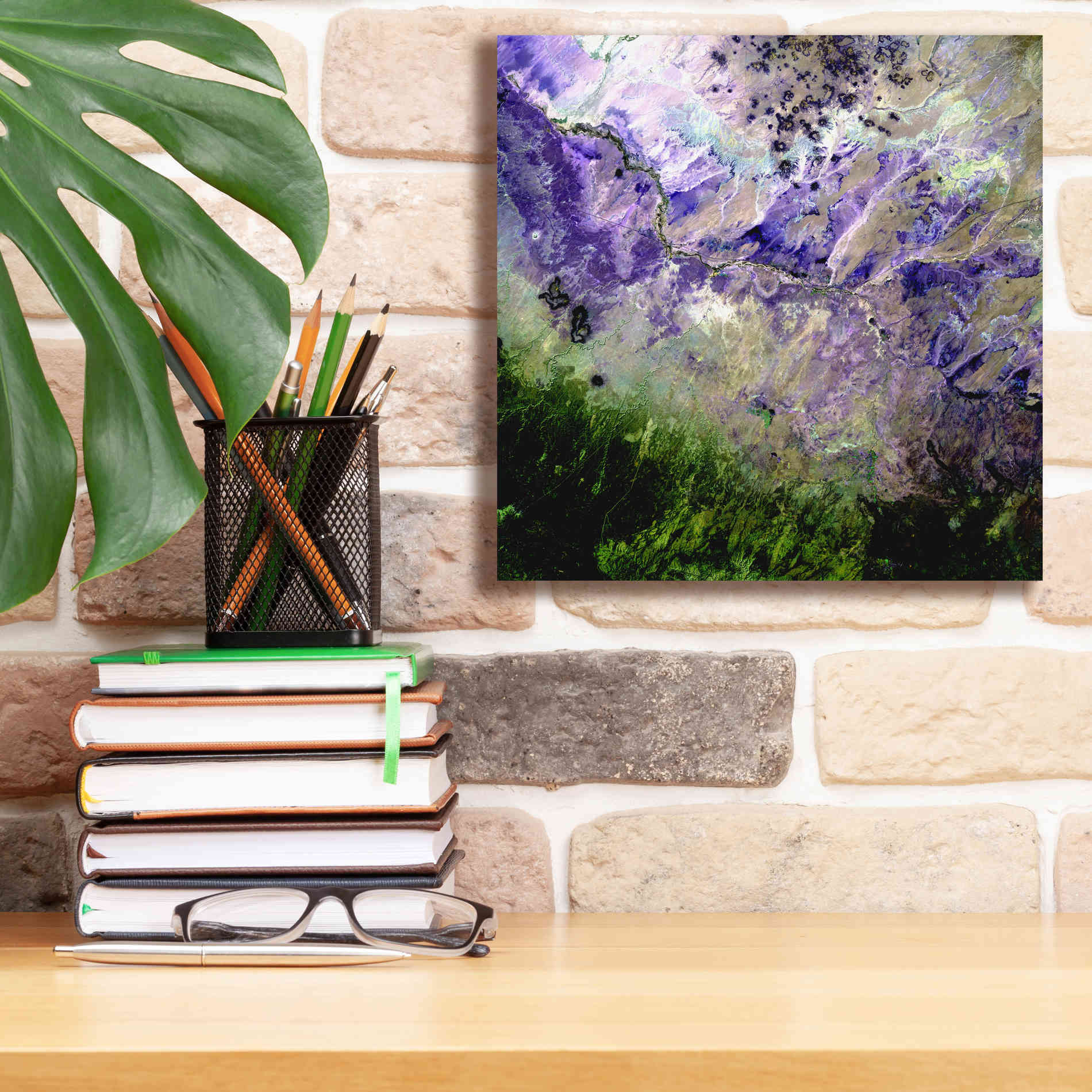 'Earth as Art: Desert to Forest,' Canvas Wall Art,12 x 12