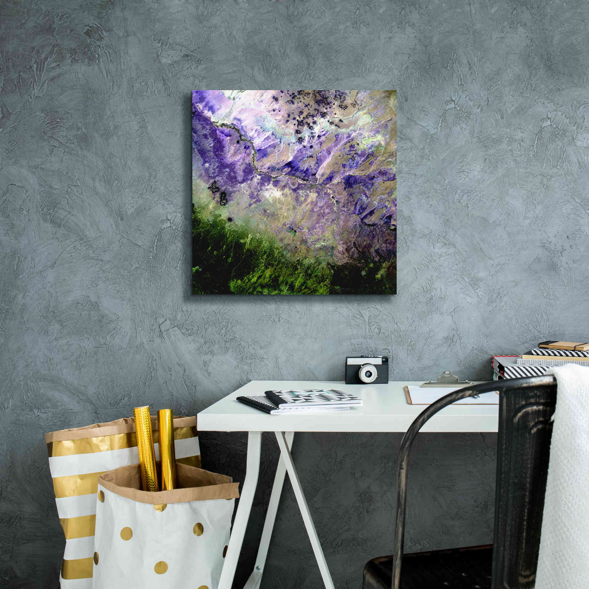 'Earth as Art: Desert to Forest,' Canvas Wall Art,18 x 18