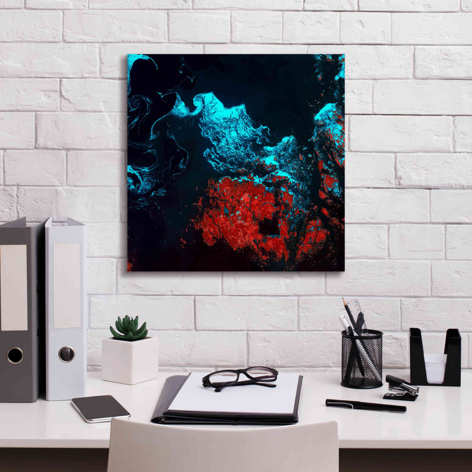 'Earth as Art: Ghostly Ice,' Canvas Wall Art,18 x 18