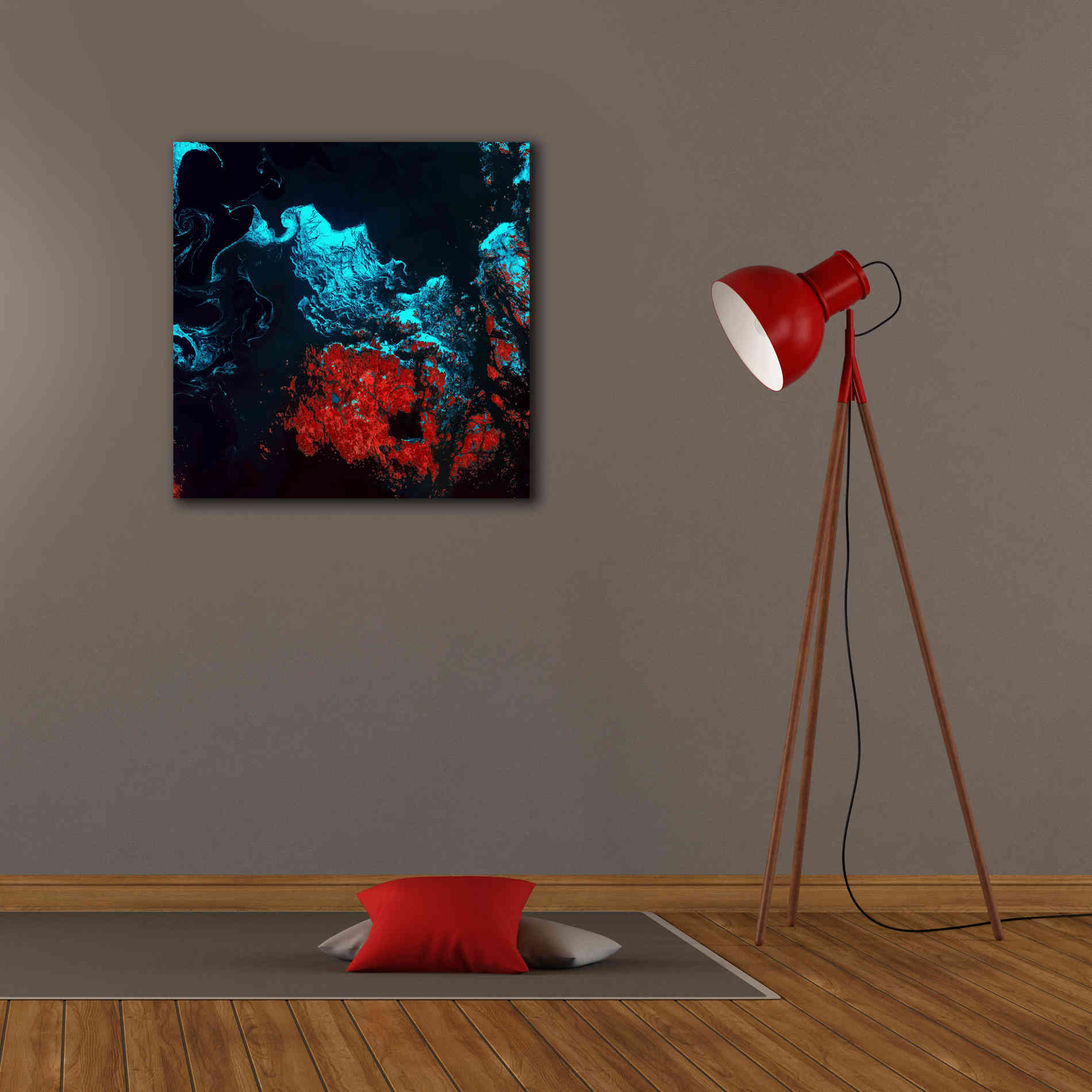 'Earth as Art: Ghostly Ice,' Canvas Wall Art,26 x 26