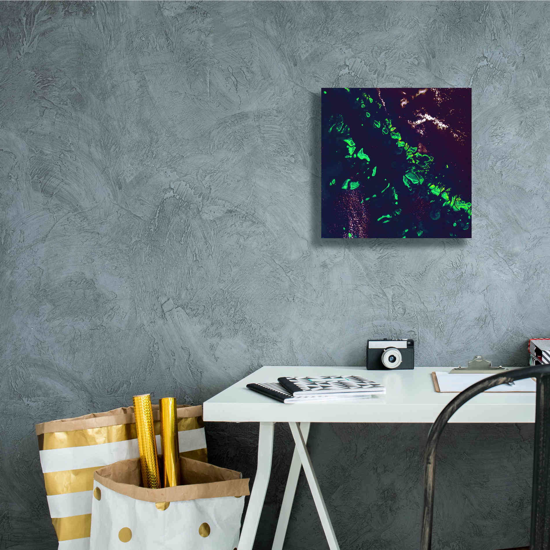 'Earth as Art: Great Barrier Reef,' Canvas Wall Art,12 x 12