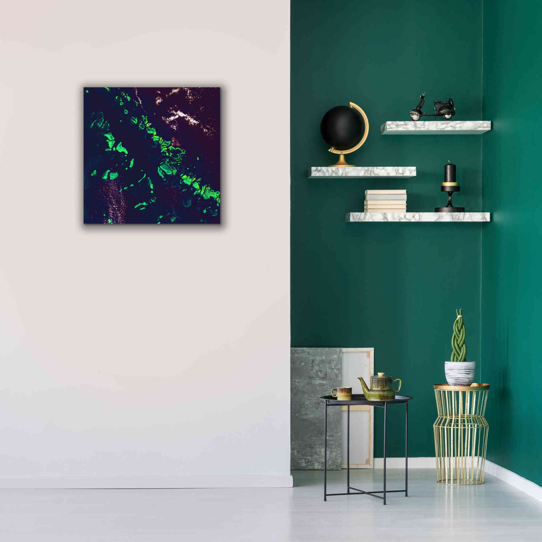 'Earth as Art: Great Barrier Reef,' Canvas Wall Art,26 x 26