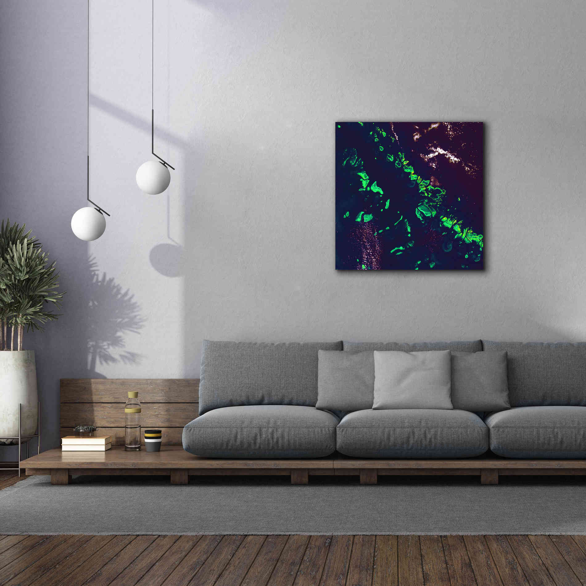 'Earth as Art: Great Barrier Reef,' Canvas Wall Art,37 x 37