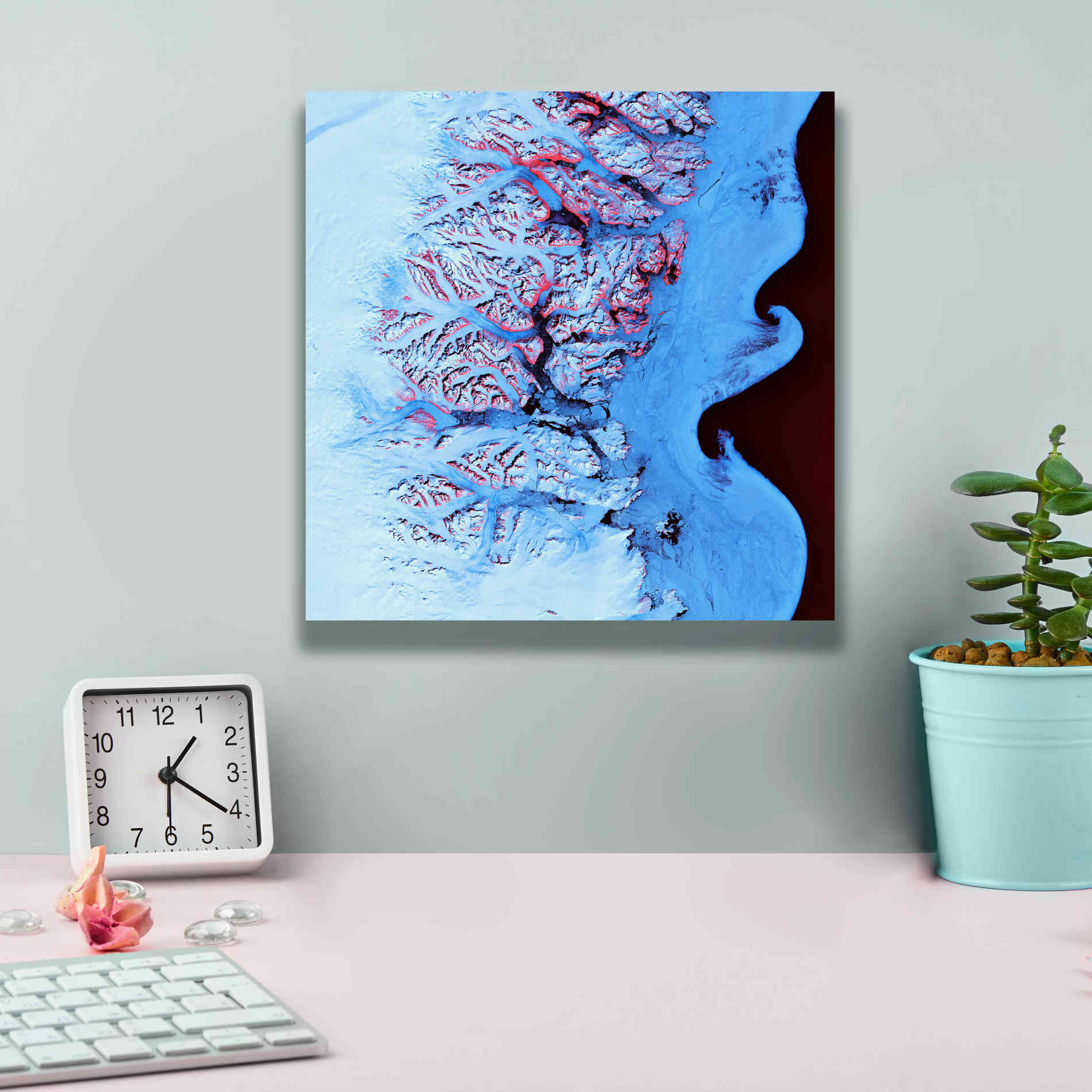 'Earth as Art: Ice Waves,' Canvas Wall Art,12 x 12