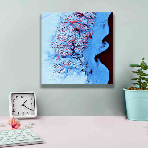 Image of 'Earth as Art: Ice Waves,' Canvas Wall Art,12 x 12