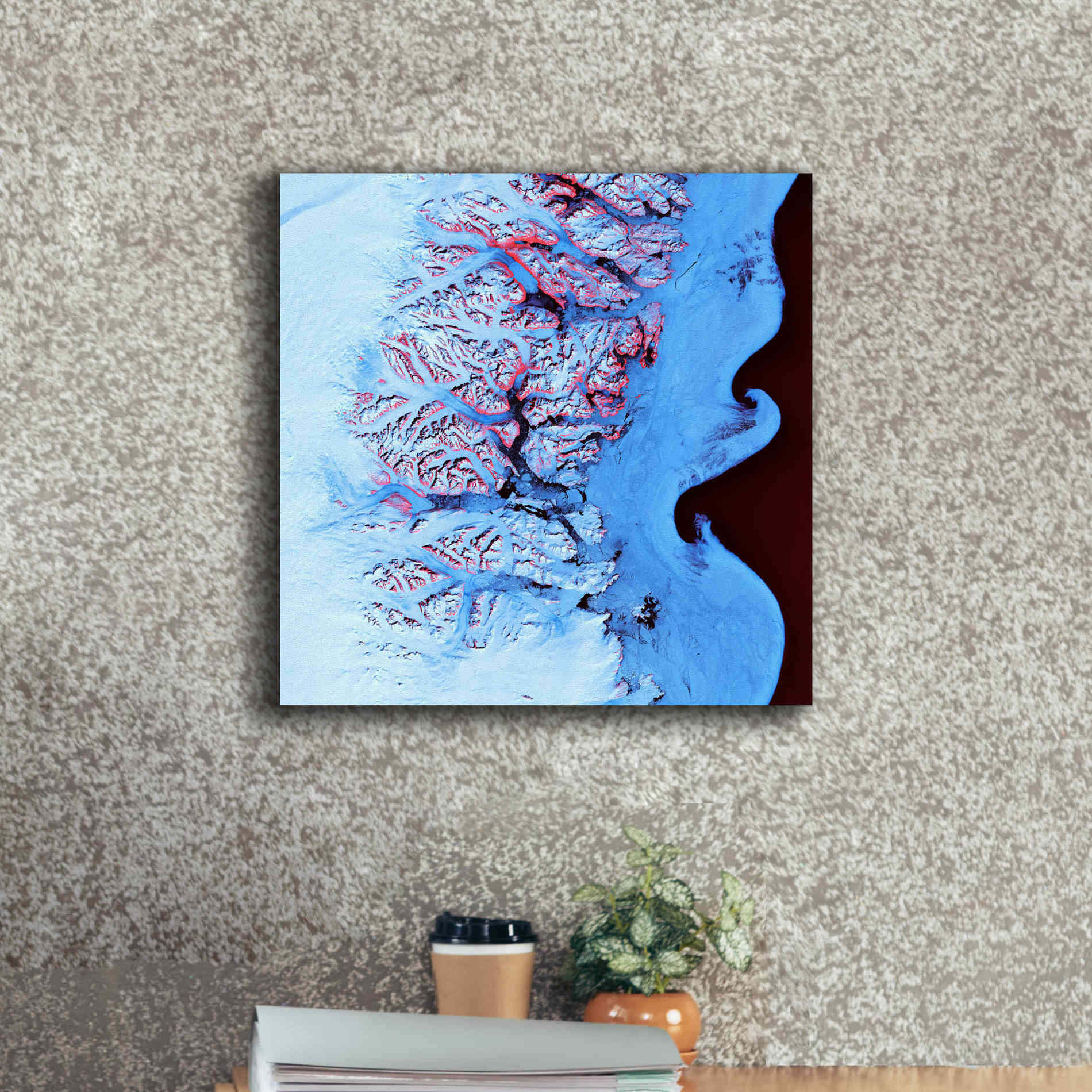 'Earth as Art: Ice Waves,' Canvas Wall Art,18 x 18