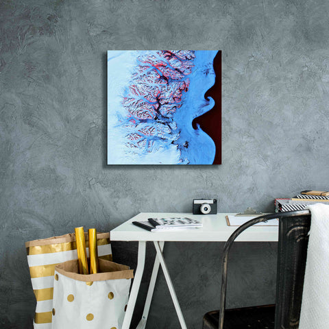 Image of 'Earth as Art: Ice Waves,' Canvas Wall Art,18 x 18