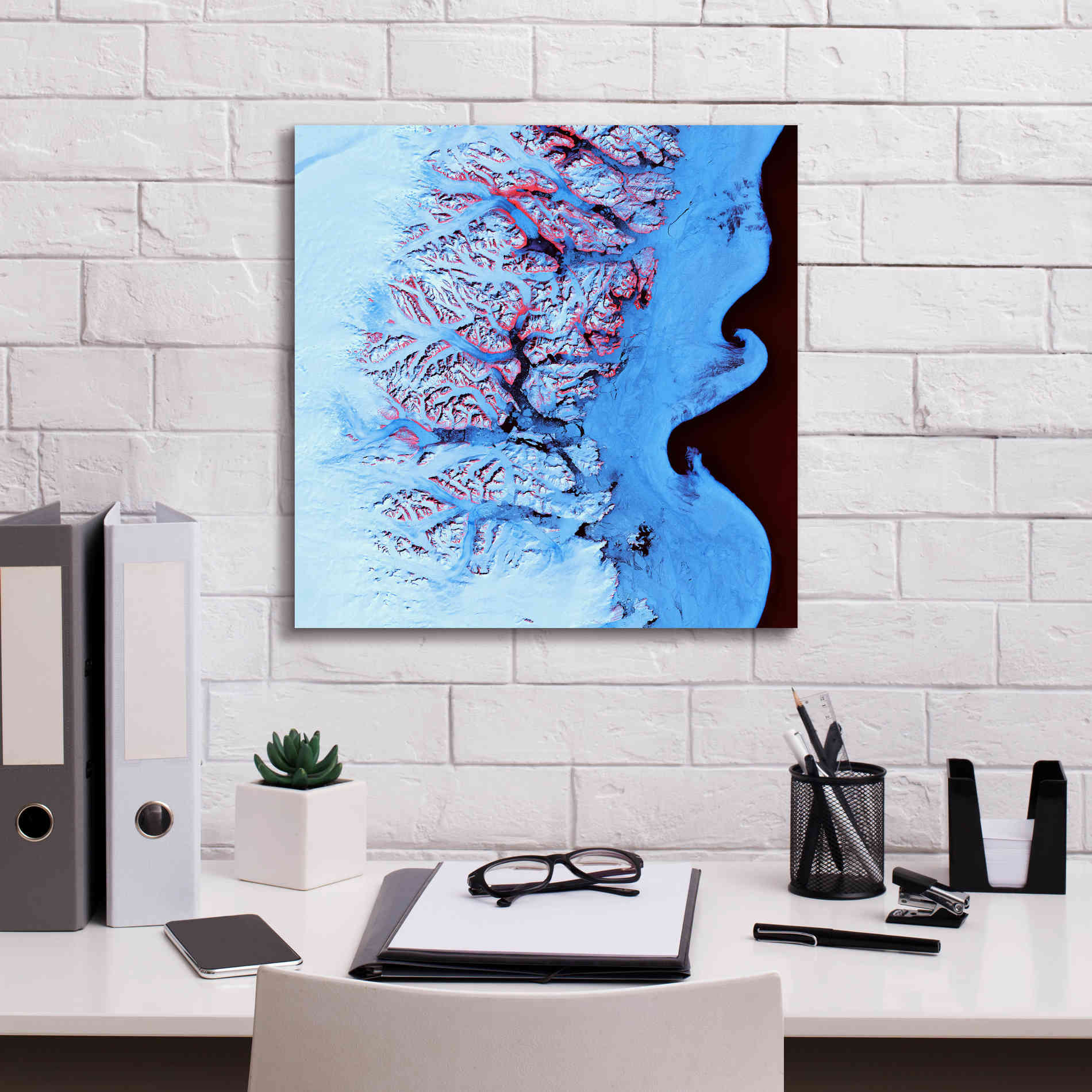 'Earth as Art: Ice Waves,' Canvas Wall Art,18 x 18