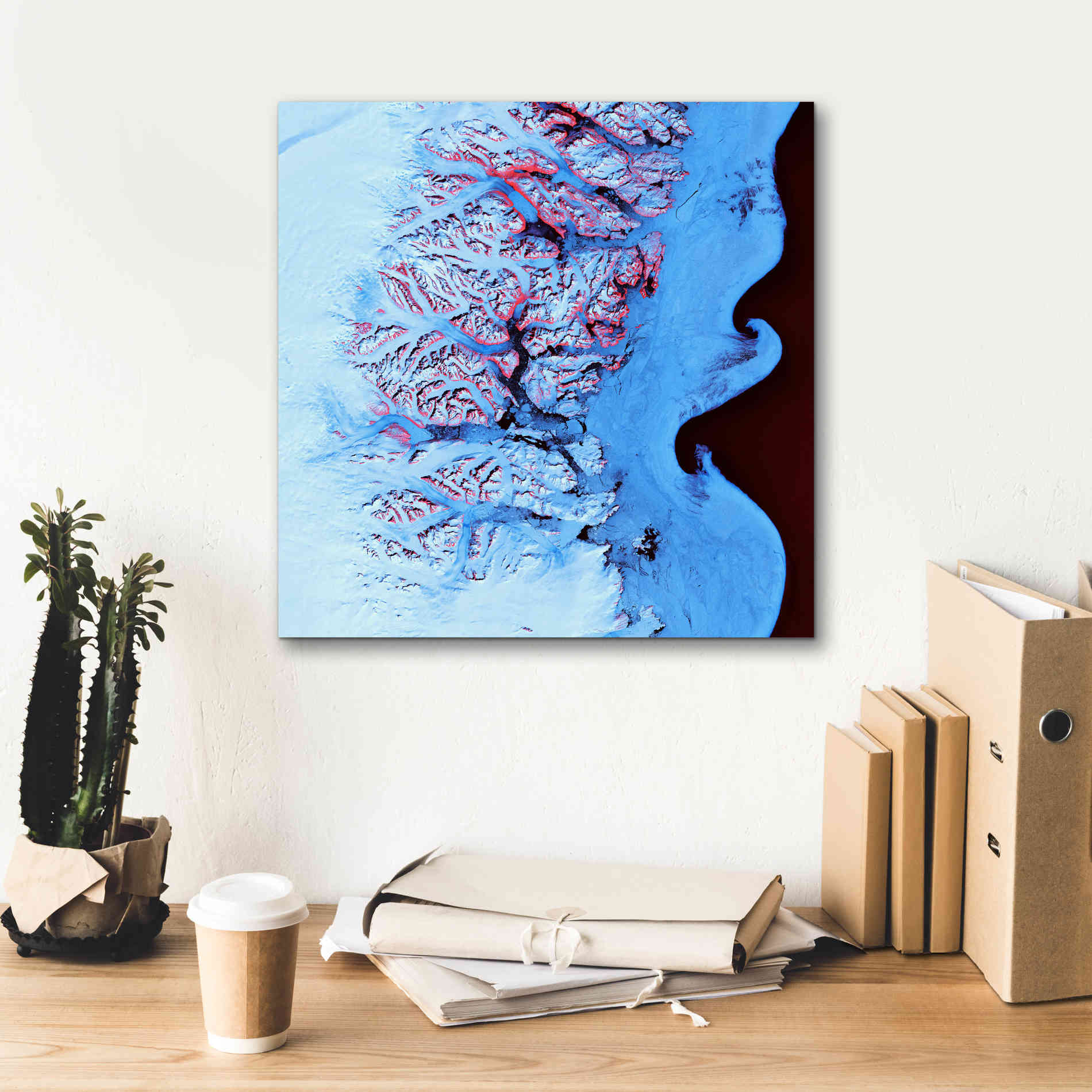 'Earth as Art: Ice Waves,' Canvas Wall Art,18 x 18