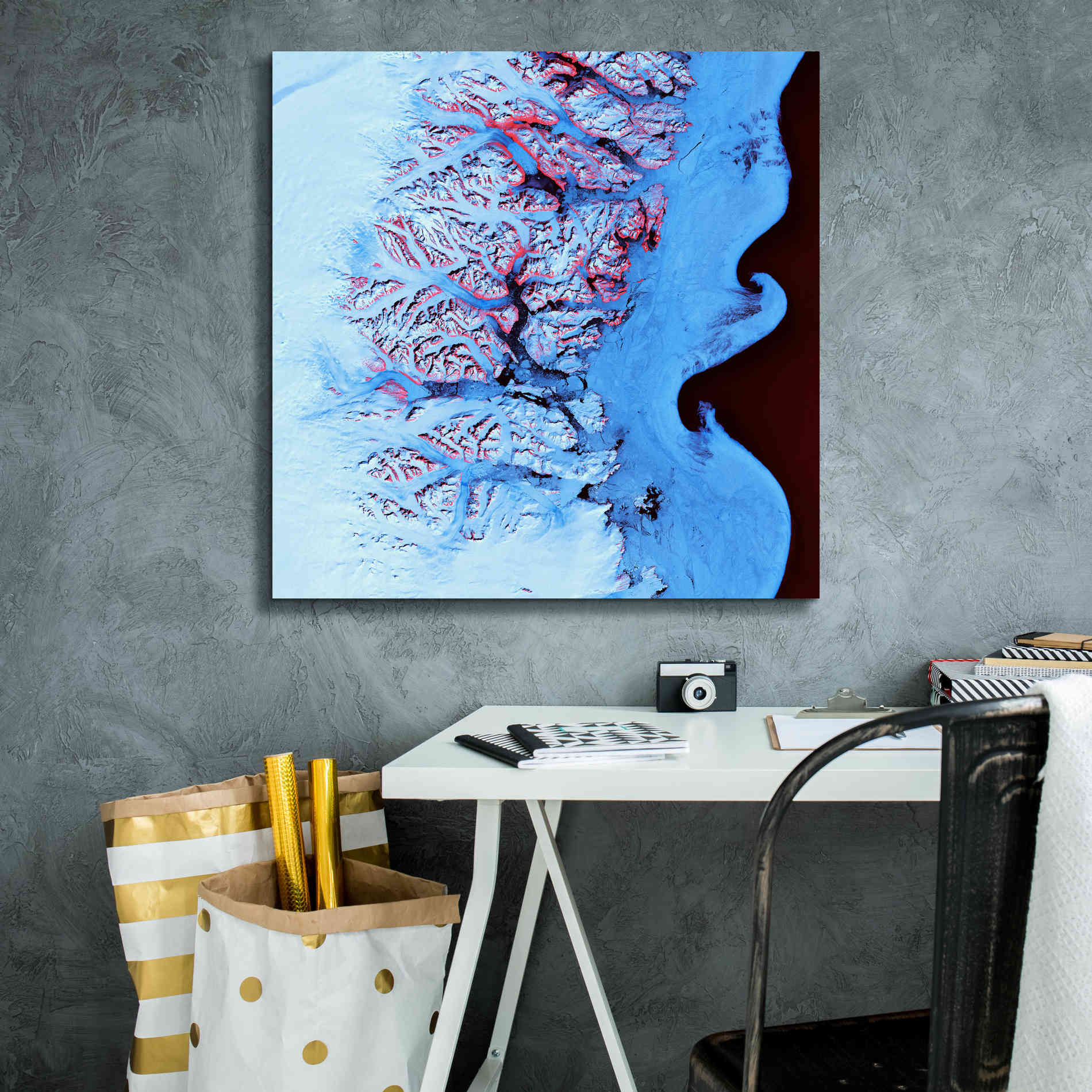 'Earth as Art: Ice Waves,' Canvas Wall Art,26 x 26