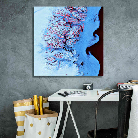 Image of 'Earth as Art: Ice Waves,' Canvas Wall Art,26 x 26