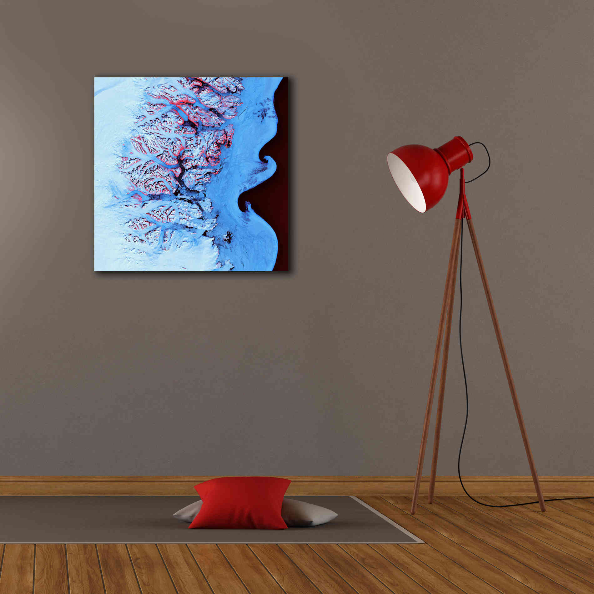 'Earth as Art: Ice Waves,' Canvas Wall Art,26 x 26