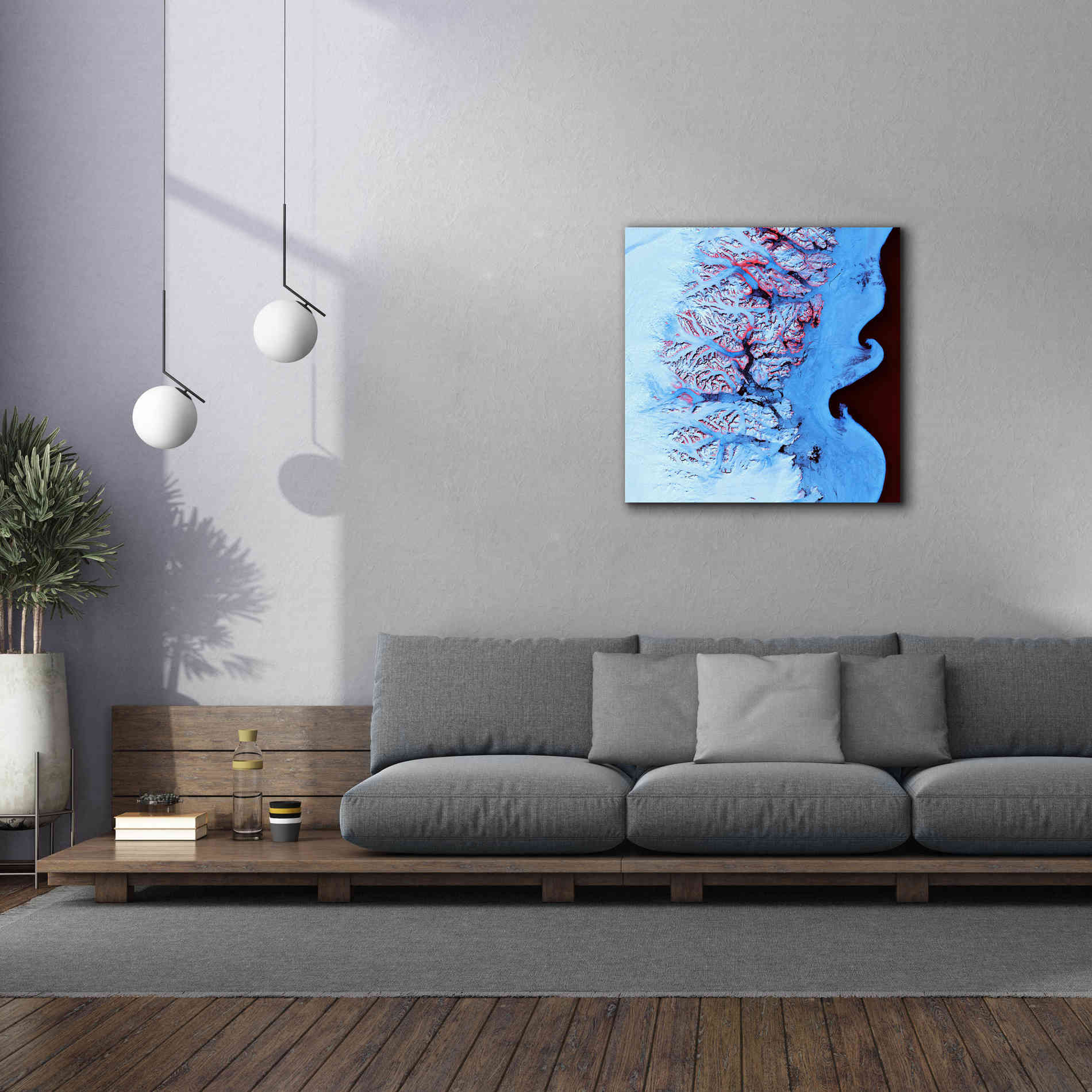 'Earth as Art: Ice Waves,' Canvas Wall Art,37 x 37