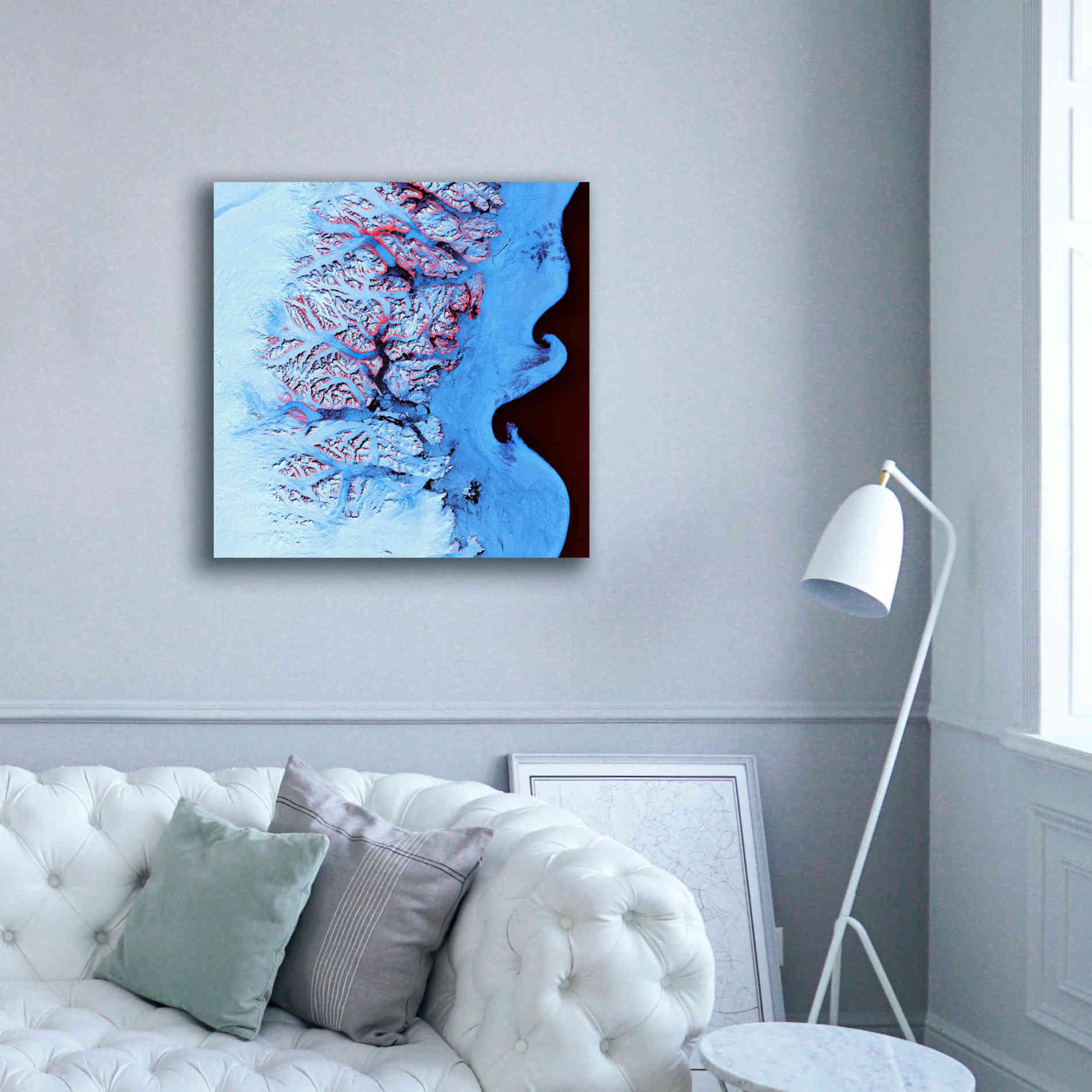 'Earth as Art: Ice Waves,' Canvas Wall Art,37 x 37