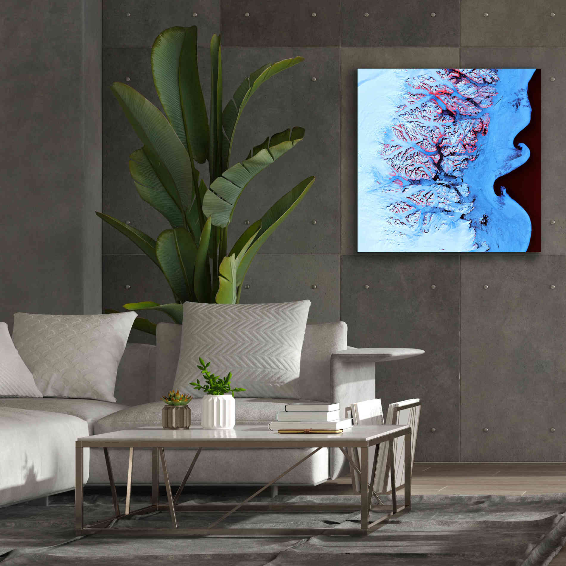'Earth as Art: Ice Waves,' Canvas Wall Art,37 x 37