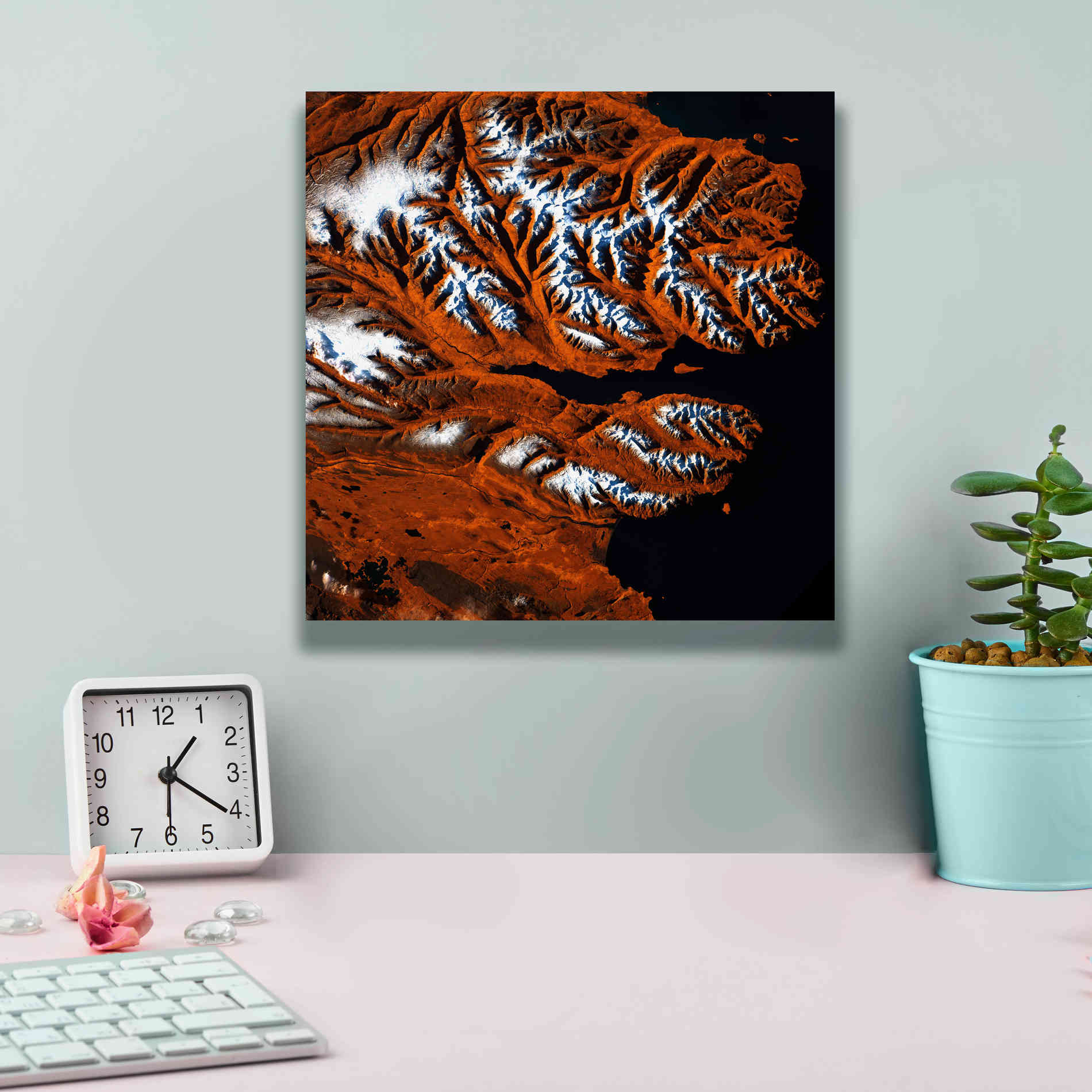 'Earth as Art: Icelandic Tiger,' Canvas Wall Art,12 x 12