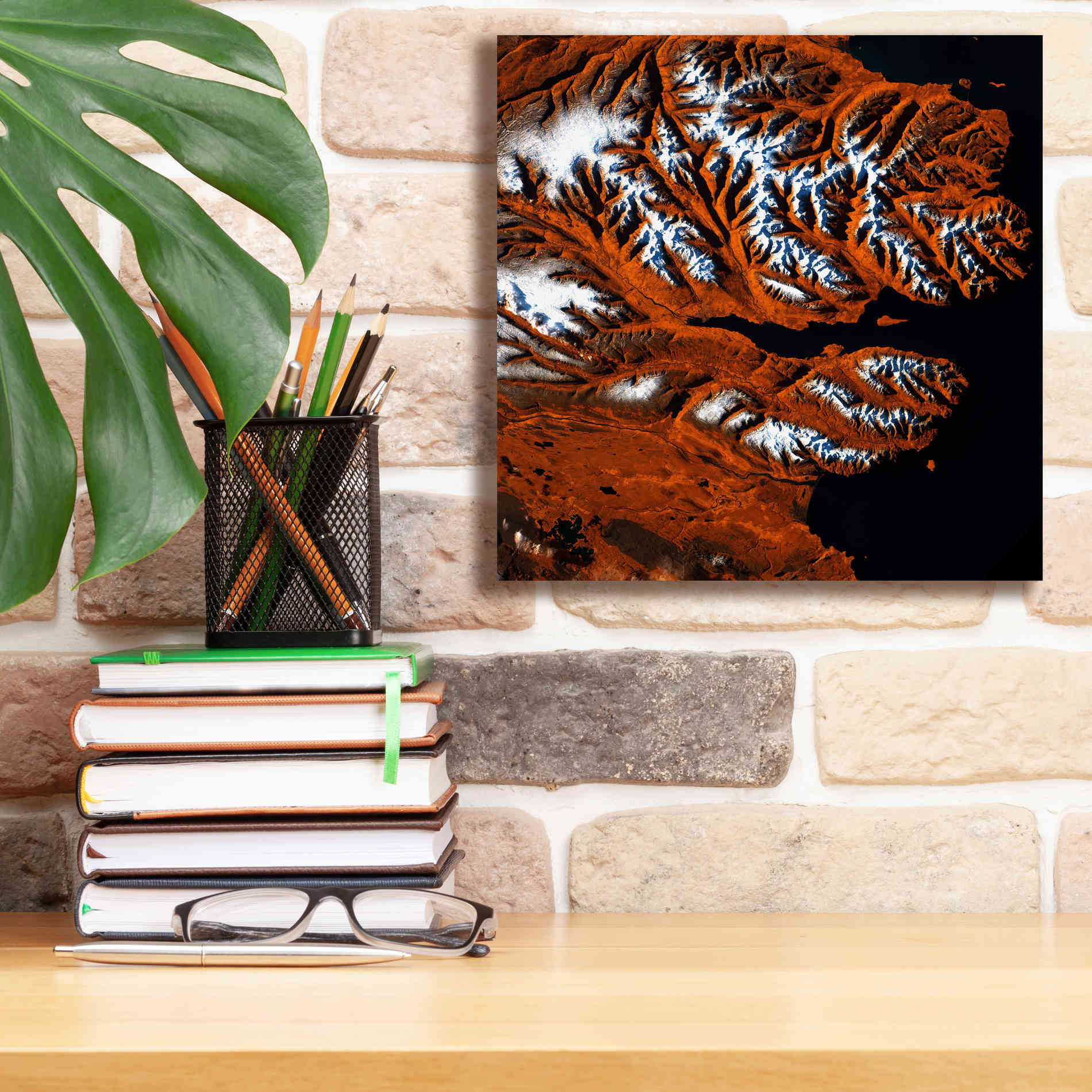 'Earth as Art: Icelandic Tiger,' Canvas Wall Art,12 x 12