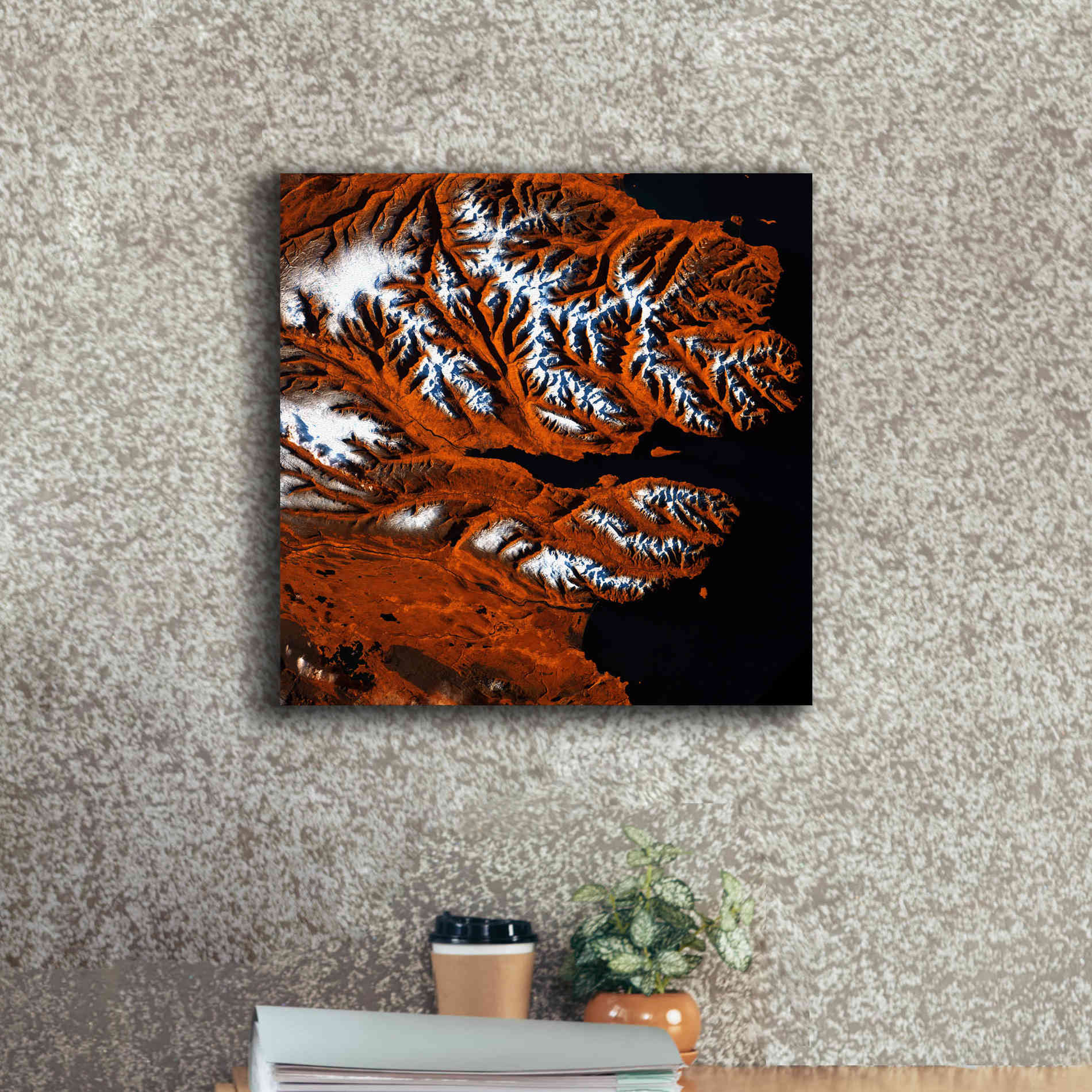 'Earth as Art: Icelandic Tiger,' Canvas Wall Art,18 x 18