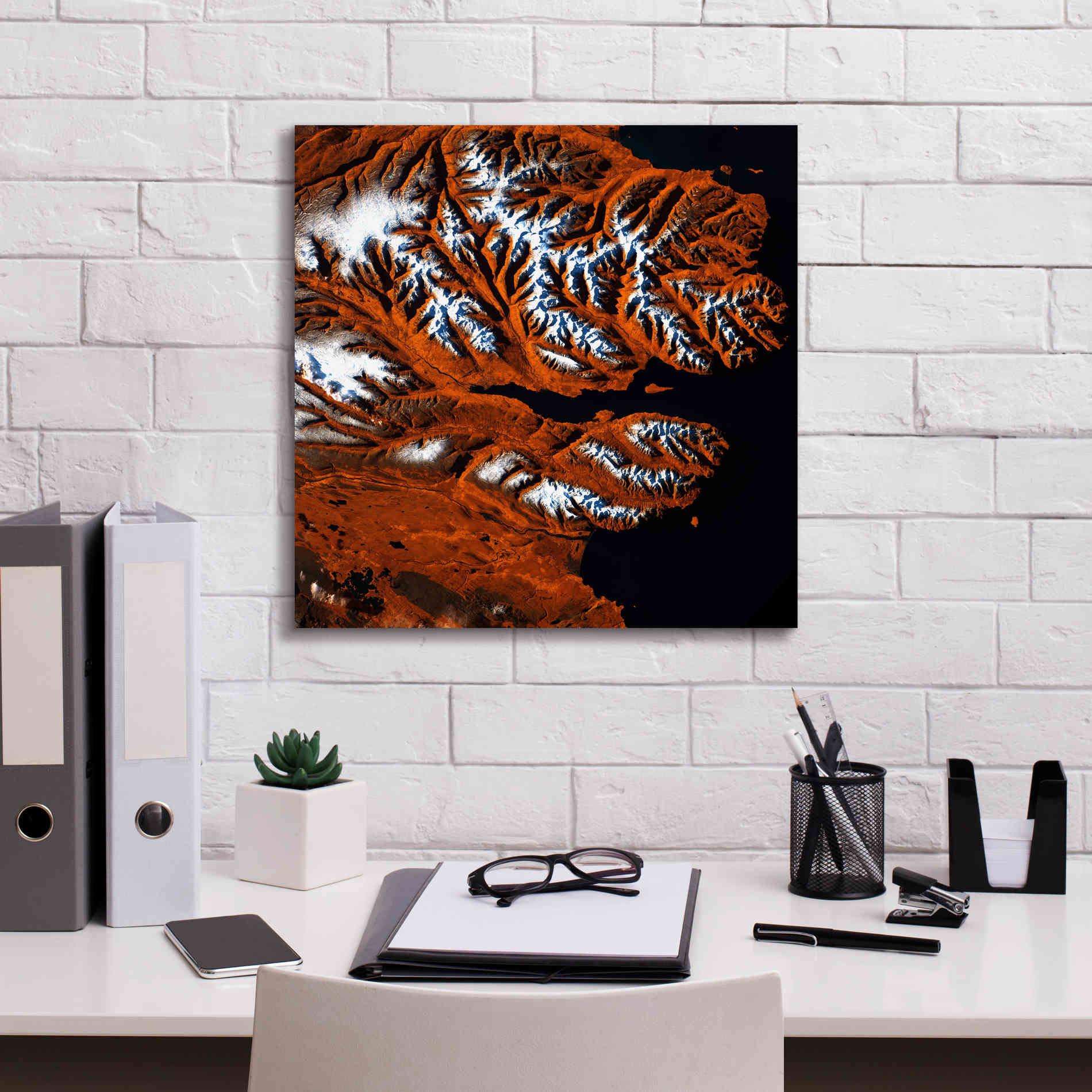'Earth as Art: Icelandic Tiger,' Canvas Wall Art,18 x 18