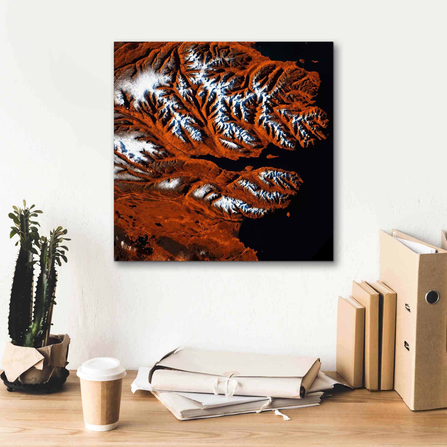 'Earth as Art: Icelandic Tiger,' Canvas Wall Art,18 x 18