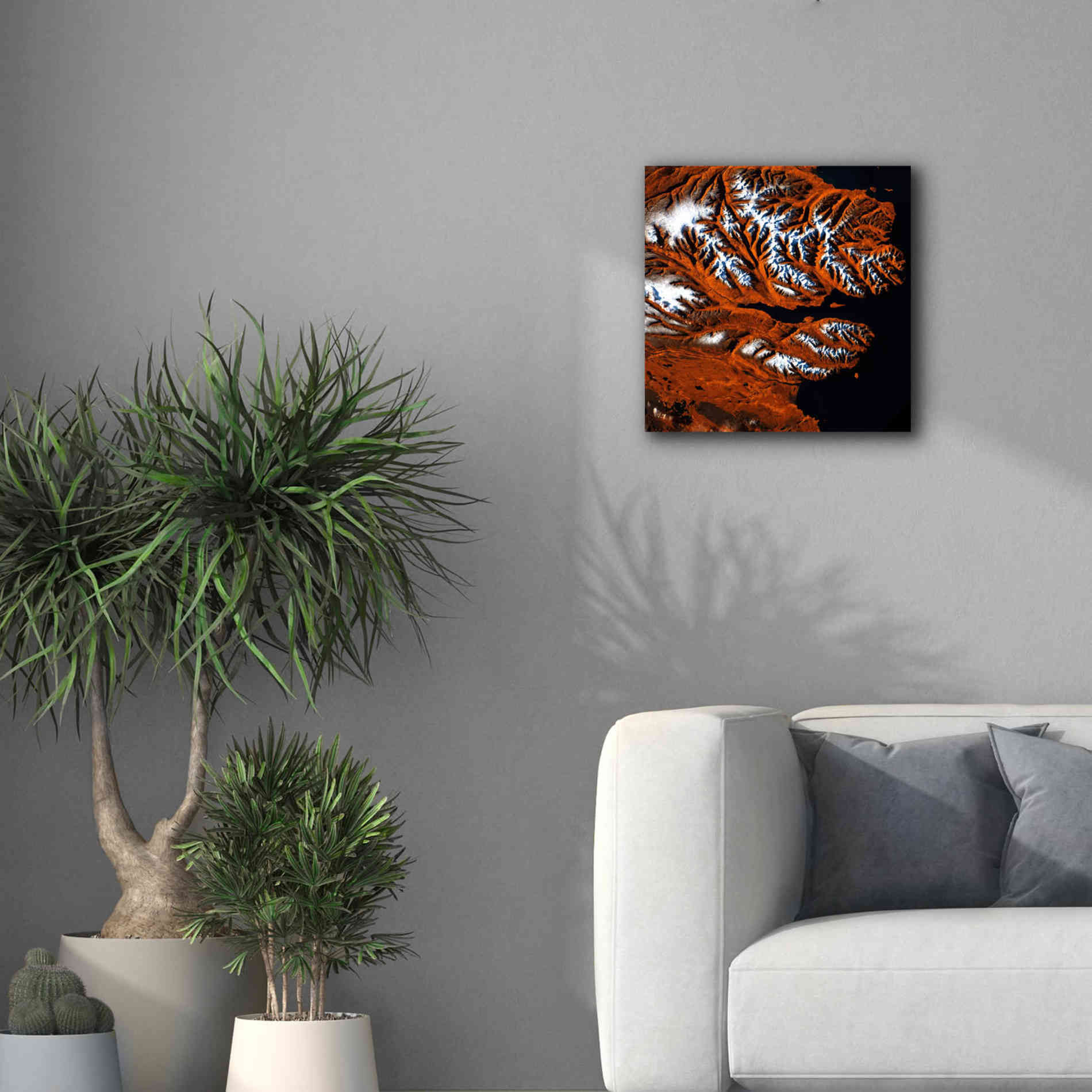 'Earth as Art: Icelandic Tiger,' Canvas Wall Art,18 x 18