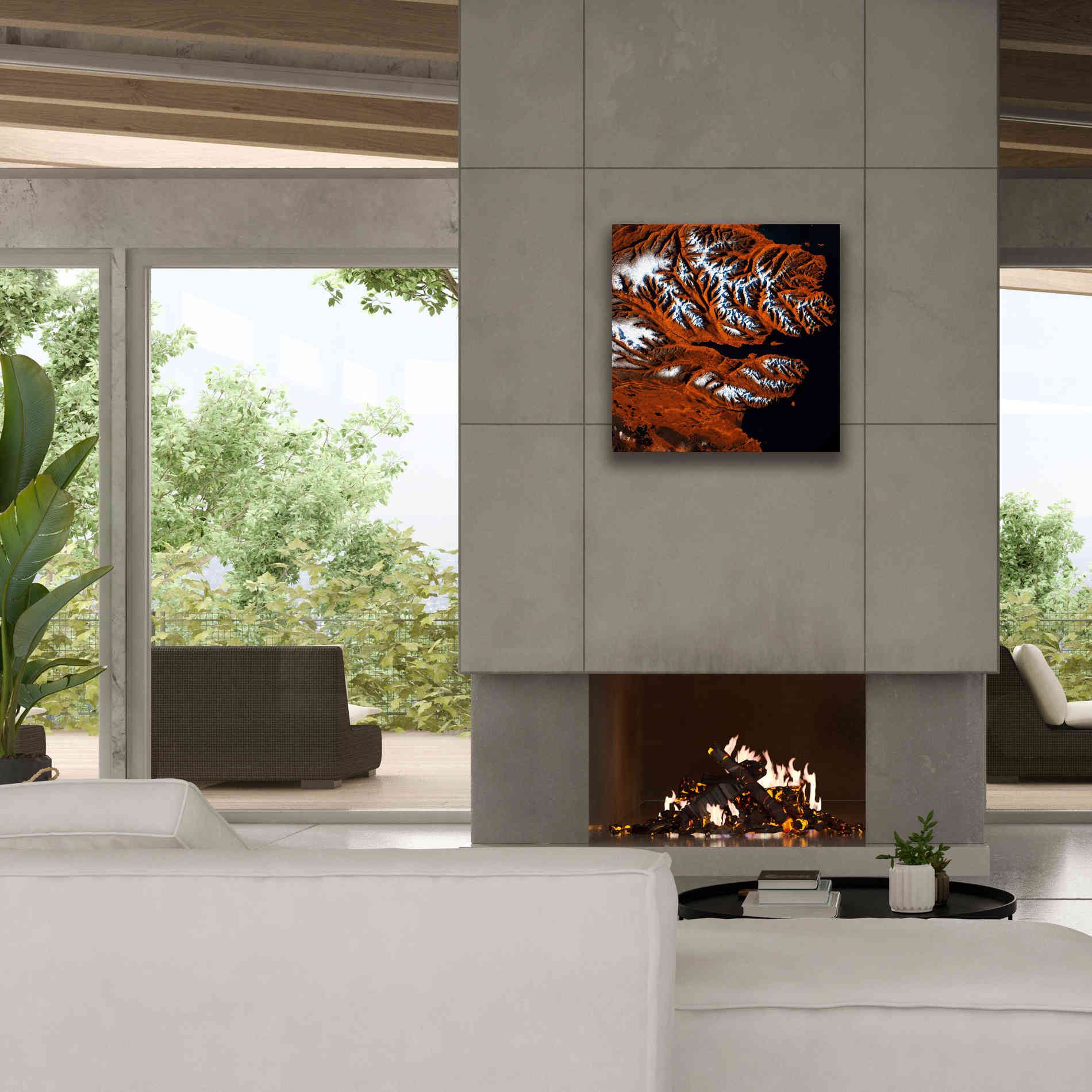 'Earth as Art: Icelandic Tiger,' Canvas Wall Art,26 x 26