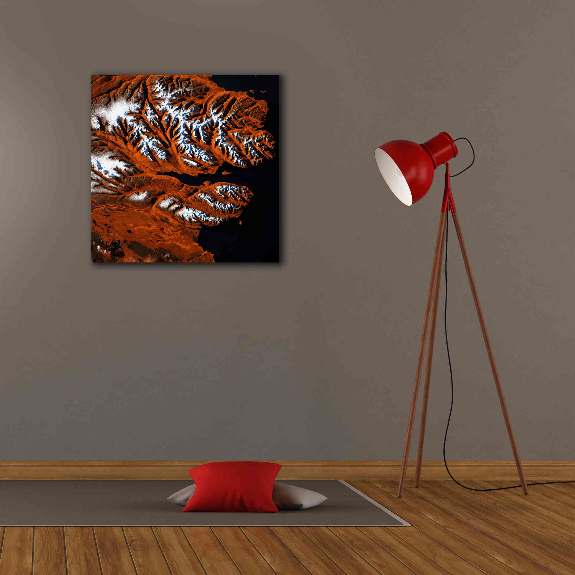 'Earth as Art: Icelandic Tiger,' Canvas Wall Art,26 x 26
