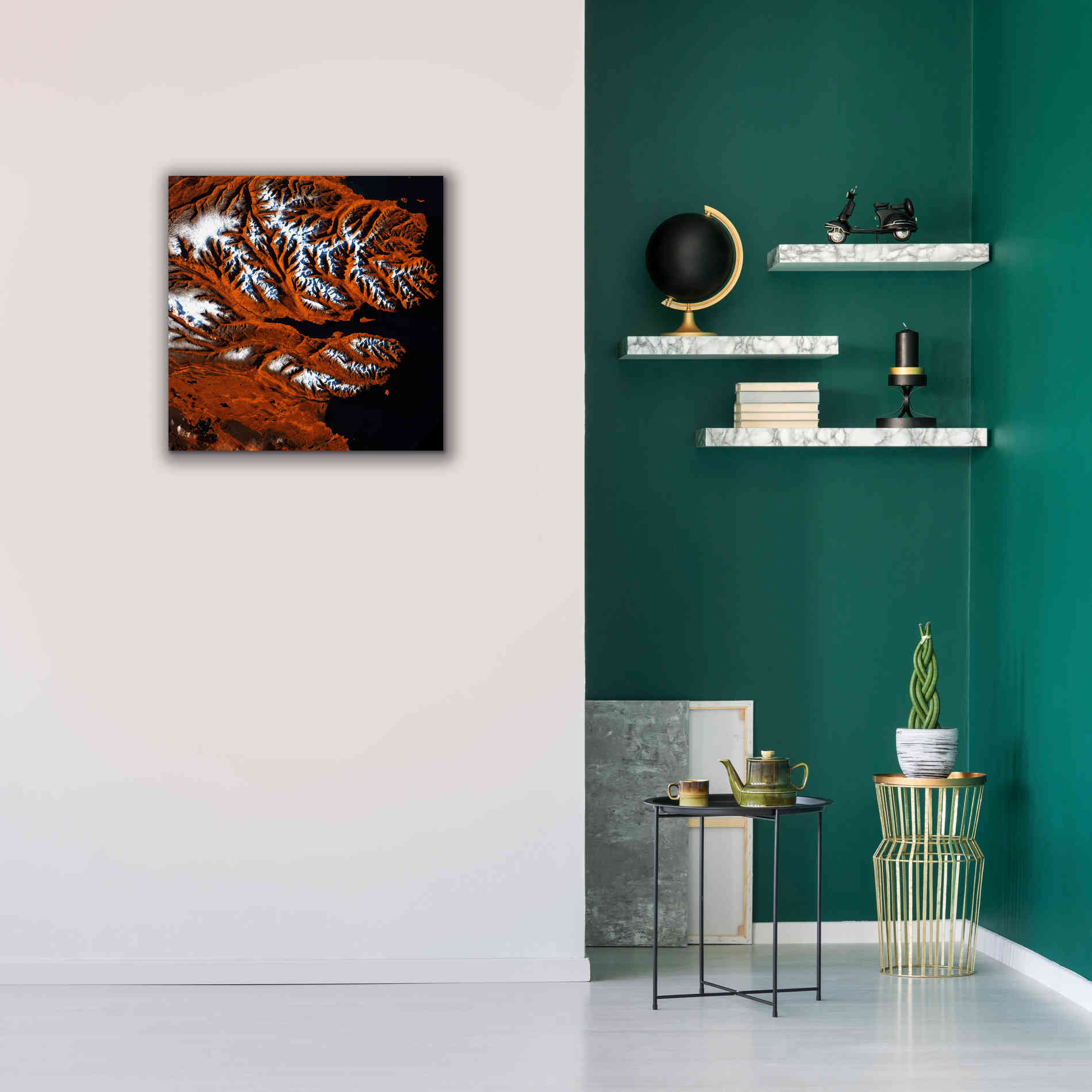 'Earth as Art: Icelandic Tiger,' Canvas Wall Art,26 x 26