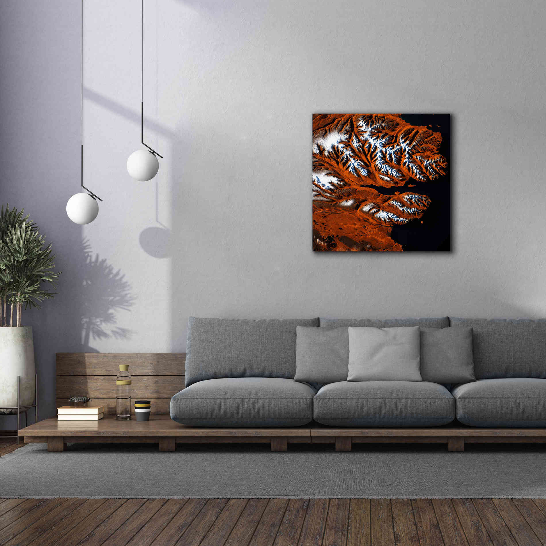 'Earth as Art: Icelandic Tiger,' Canvas Wall Art,37 x 37