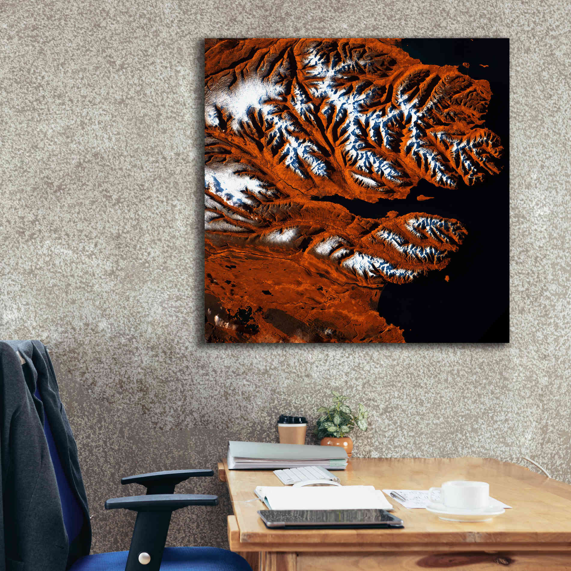 'Earth as Art: Icelandic Tiger,' Canvas Wall Art,37 x 37