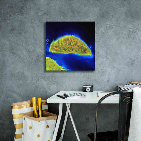 Image of 'Earth as Art: Island Rebound,' Canvas Wall Art,18 x 18