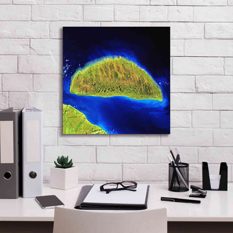 Image of 'Earth as Art: Island Rebound,' Canvas Wall Art,18 x 18