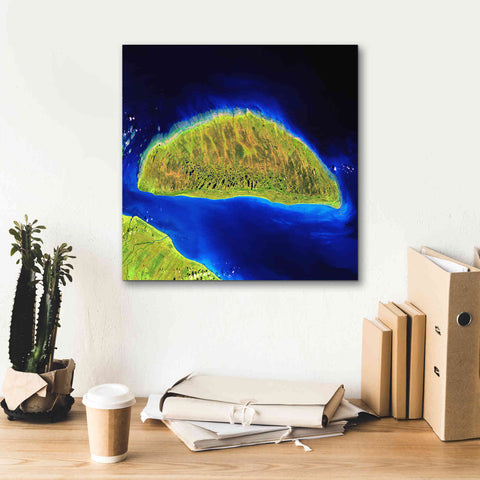 Image of 'Earth as Art: Island Rebound,' Canvas Wall Art,18 x 18