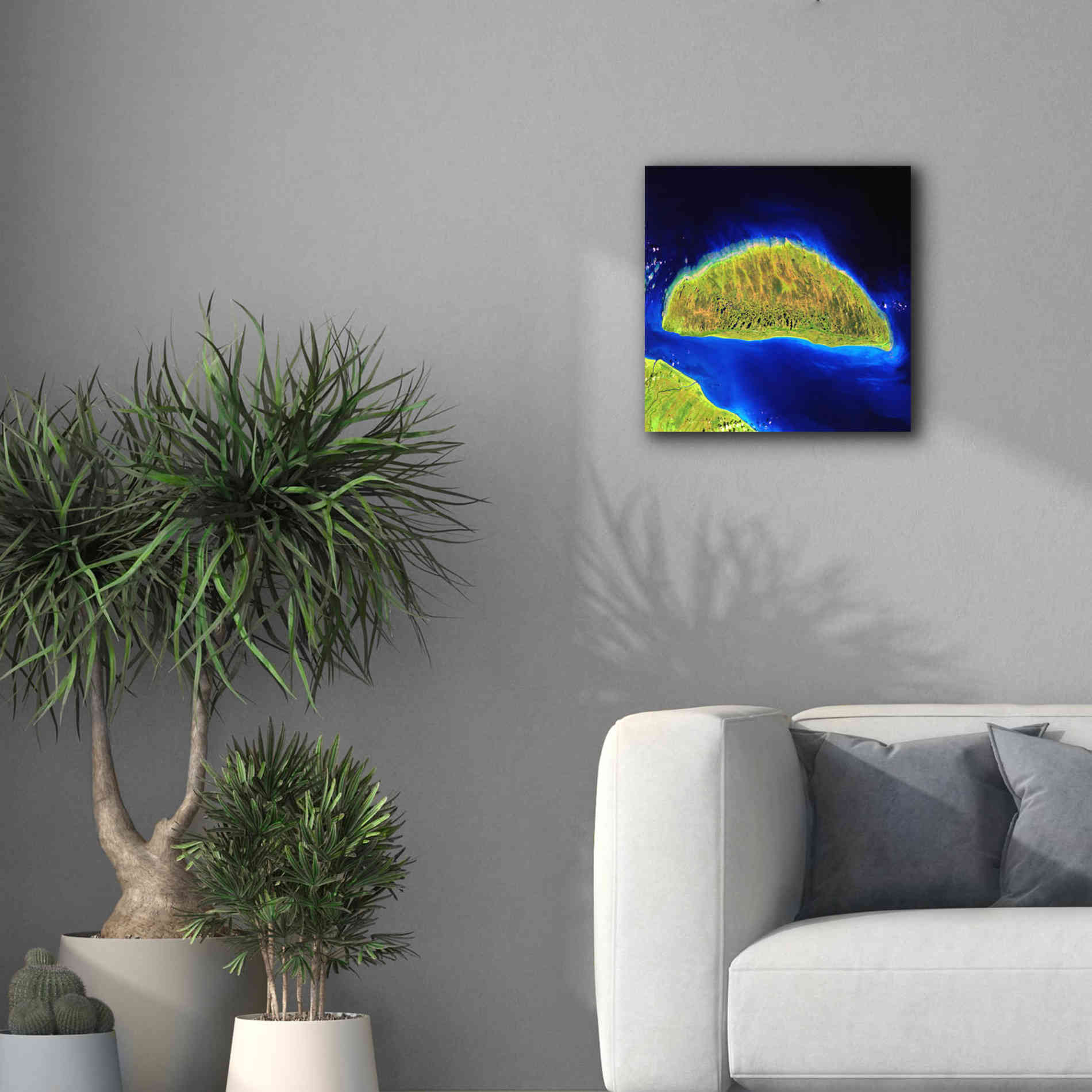 'Earth as Art: Island Rebound,' Canvas Wall Art,18 x 18