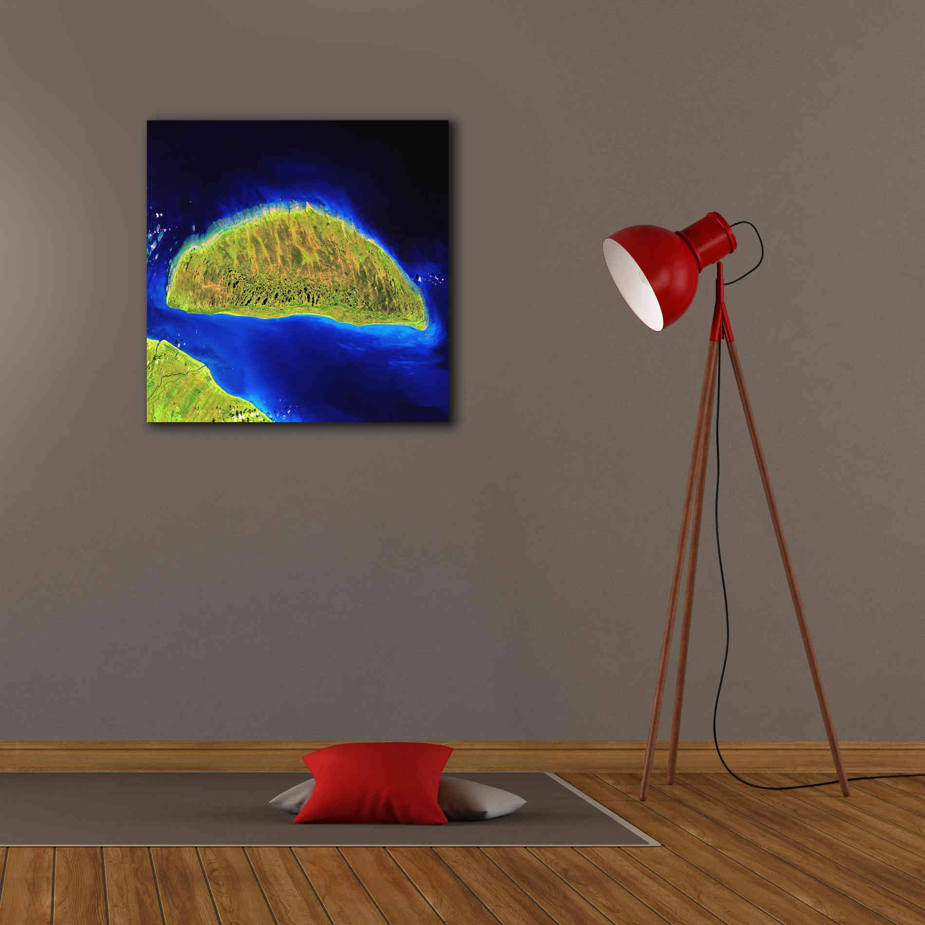 'Earth as Art: Island Rebound,' Canvas Wall Art,26 x 26