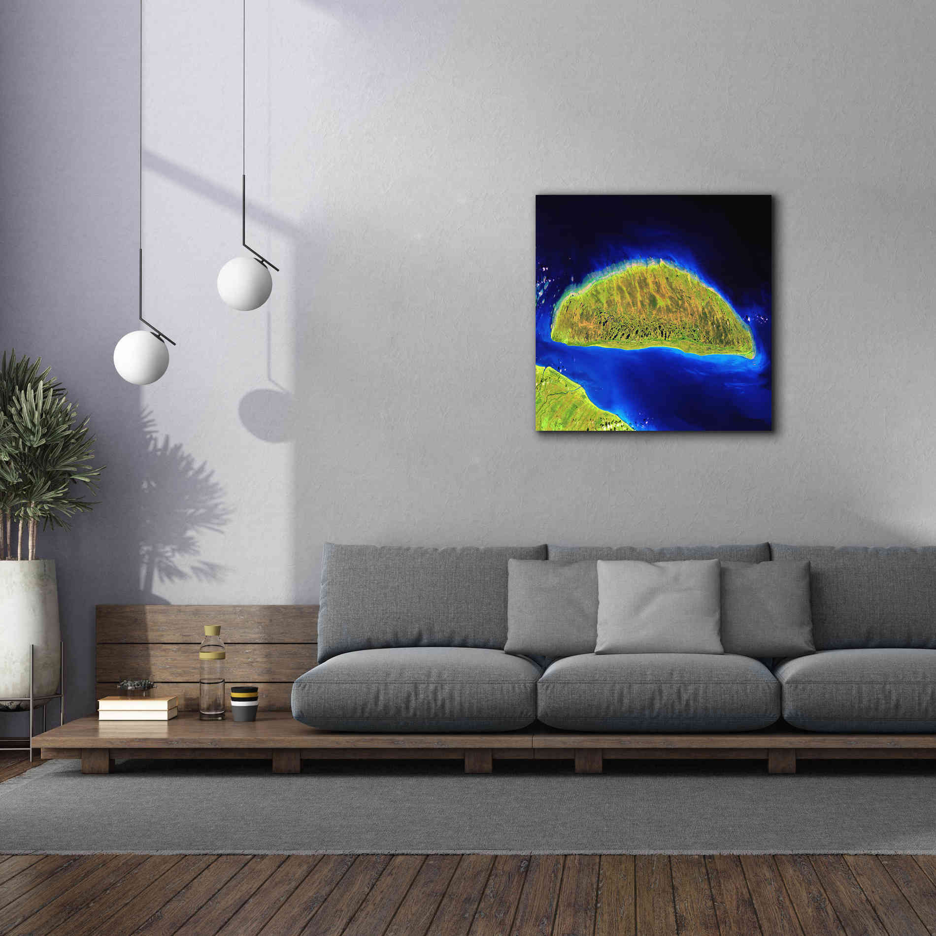 'Earth as Art: Island Rebound,' Canvas Wall Art,37 x 37