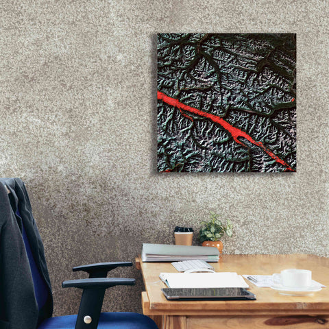 Image of 'Earth as Art: Rocky Mountain Trench,' Canvas Wall Art,26 x 26