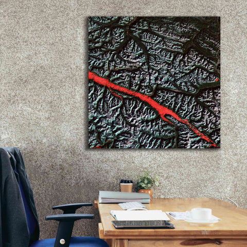 Image of 'Earth as Art: Rocky Mountain Trench,' Canvas Wall Art,37 x 37