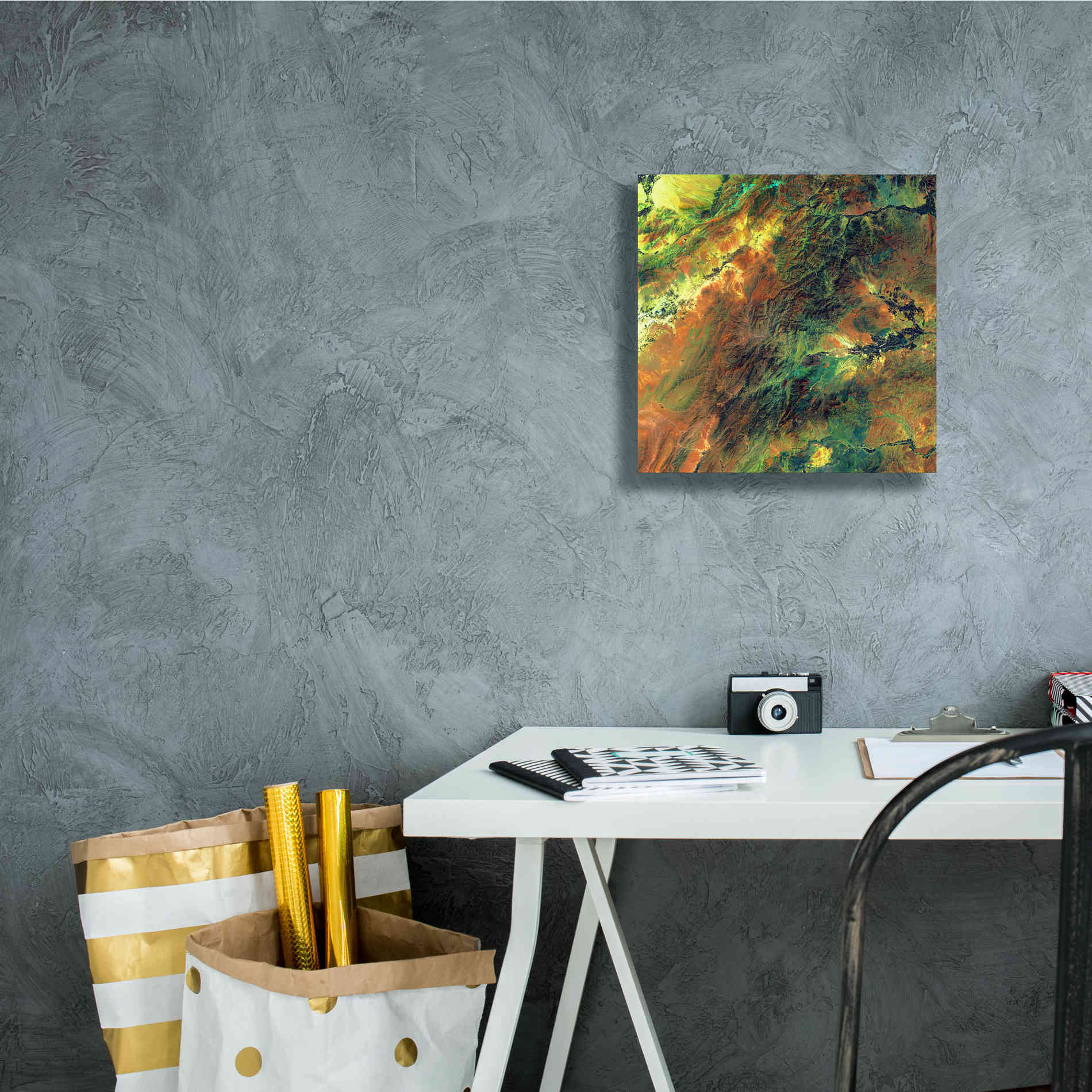 'Earth as Art: Rugged Terrain,' Canvas Wall Art,12 x 12