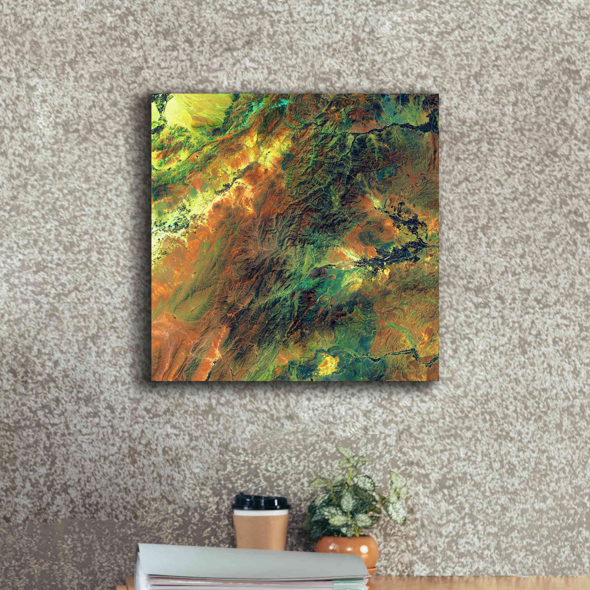 'Earth as Art: Rugged Terrain,' Canvas Wall Art,18 x 18