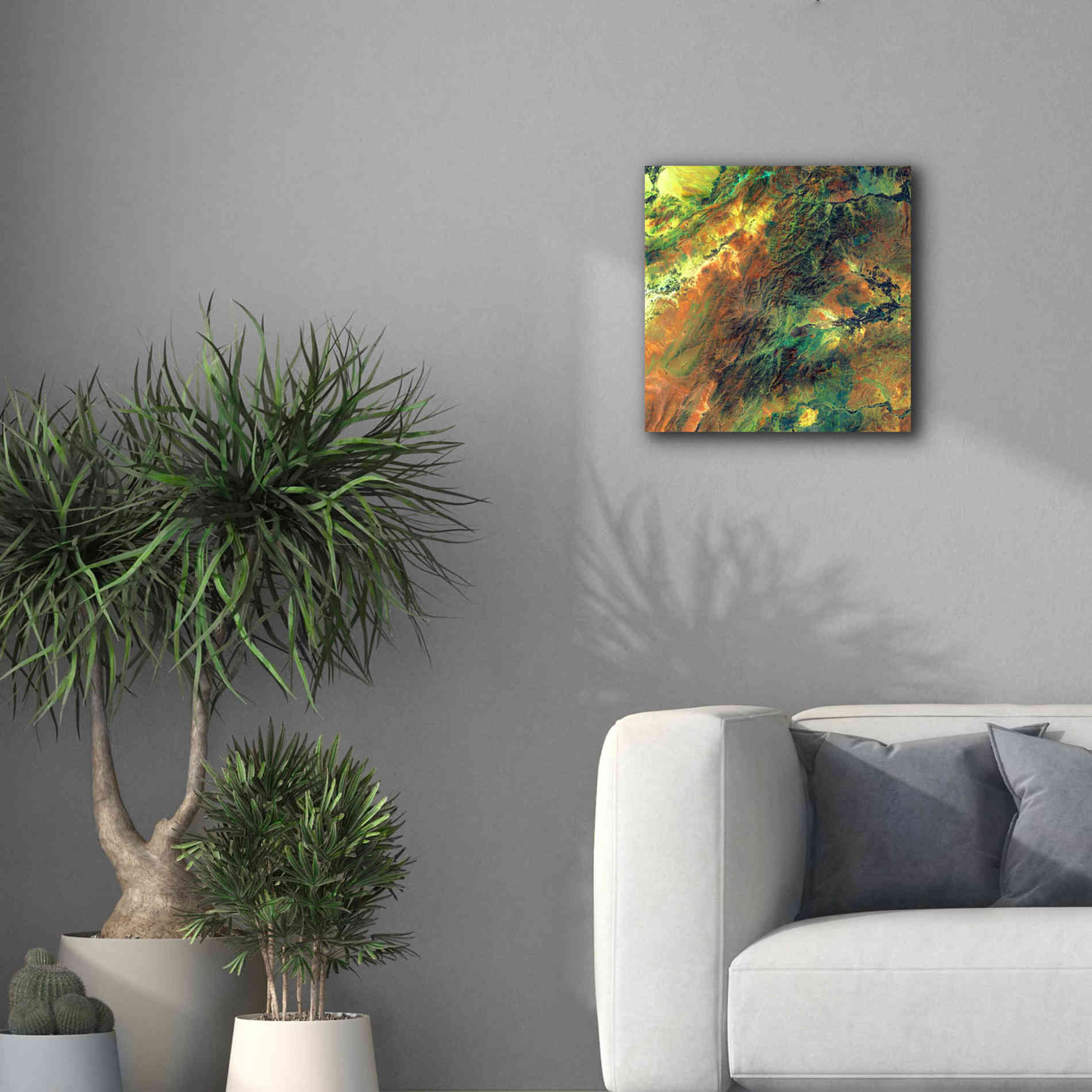 'Earth as Art: Rugged Terrain,' Canvas Wall Art,18 x 18